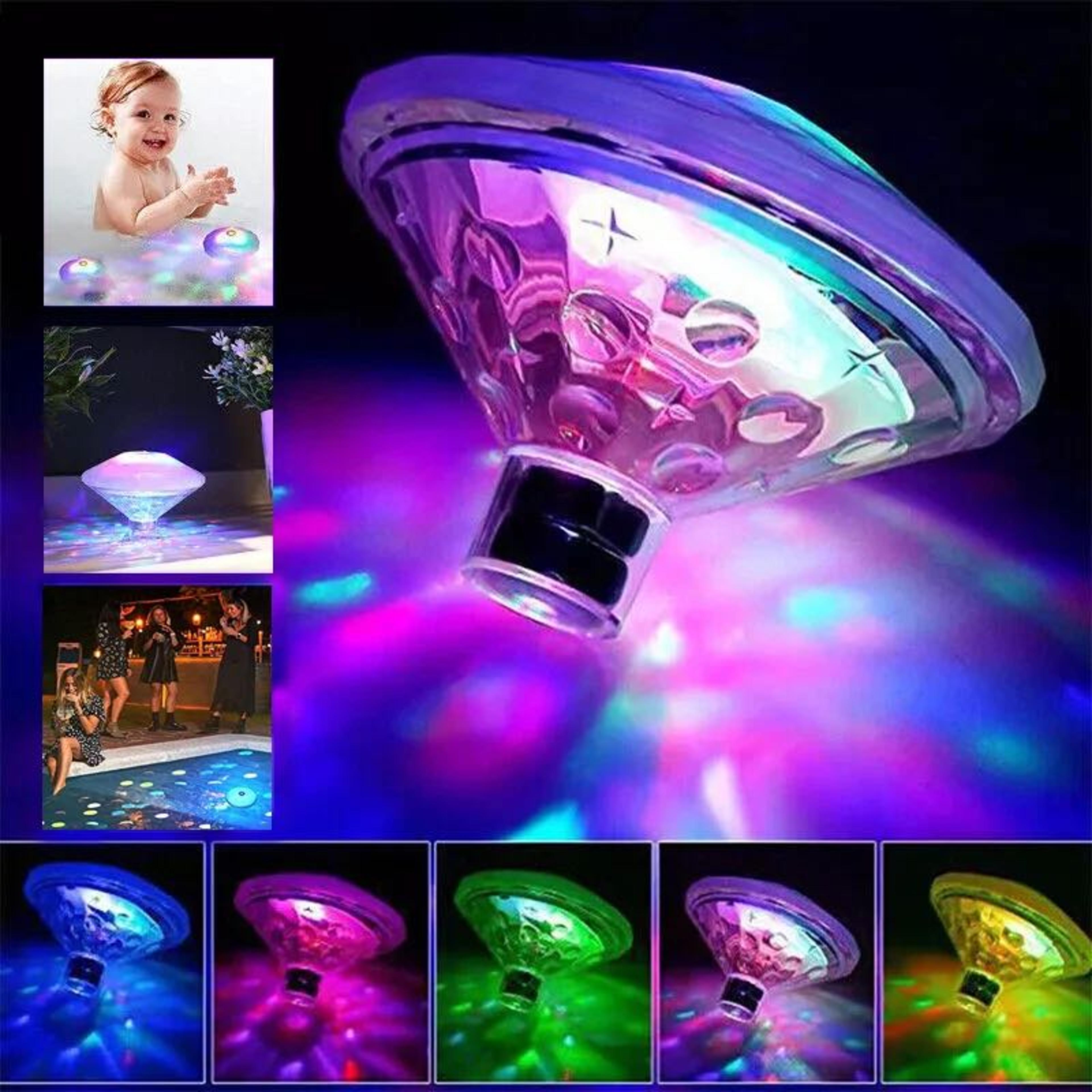 Floating RGB Underwater LED Disco Light Submersible Swimming Pool Spa Lamp With Color Changing Glow 1