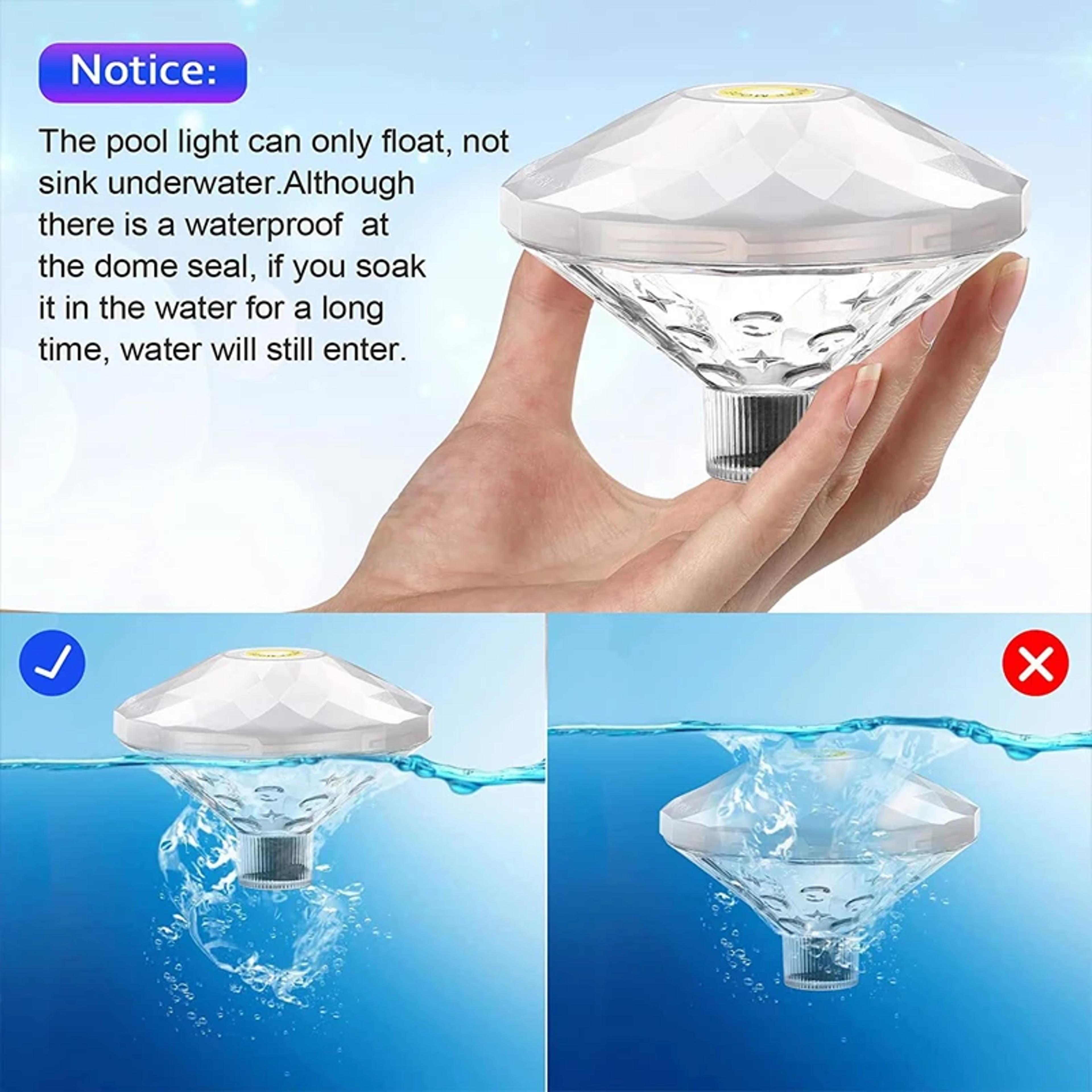 Floating RGB Underwater LED Disco Light Submersible Swimming Pool Spa Lamp With Color Changing Glow 5