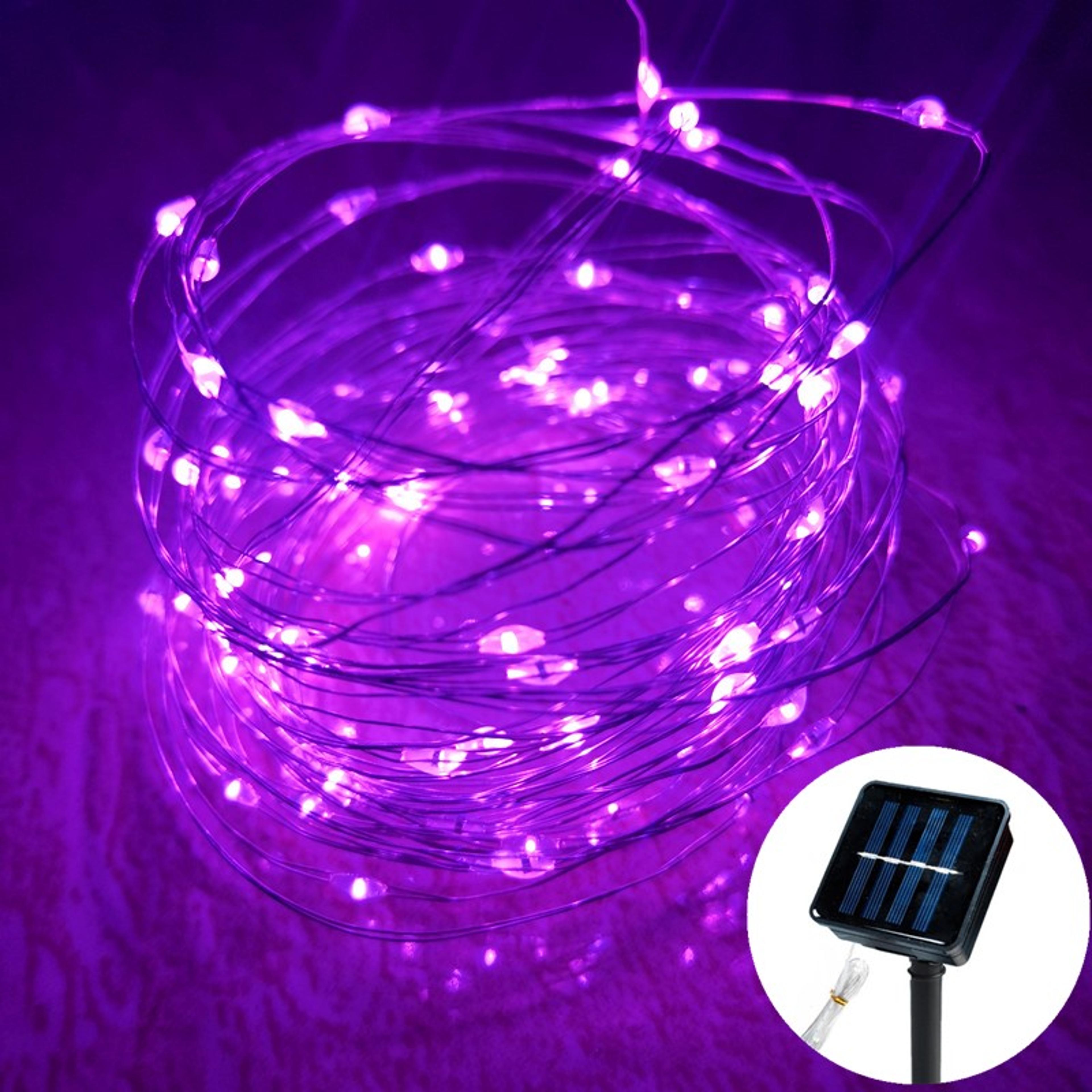 led solar fairy string lights waterproof outdoor garden lights for patio, yard & christmas decor