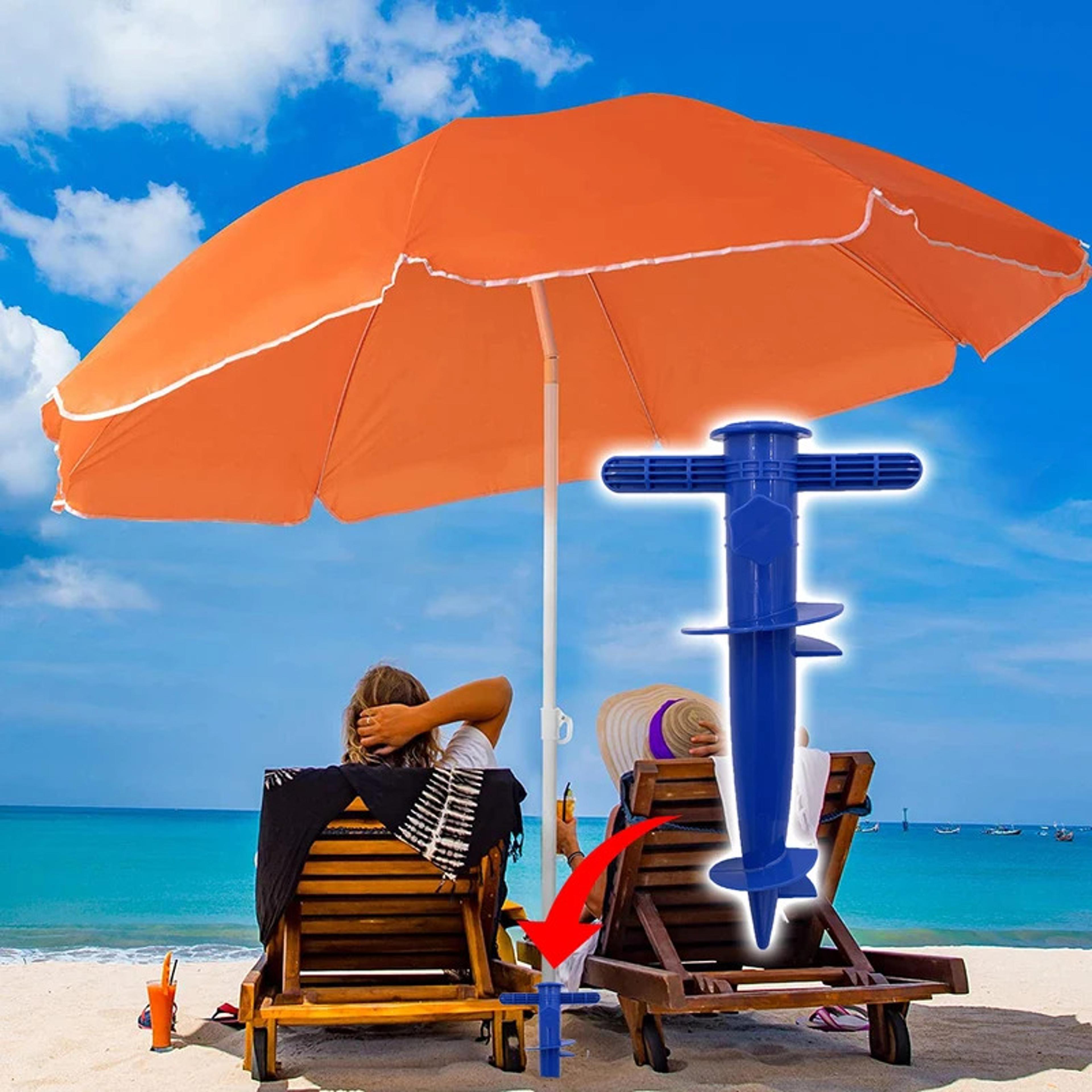 Portable Beach Umbrella Base Plug Insert Secure Ground Anchor For Outdoor Umbrellas 0