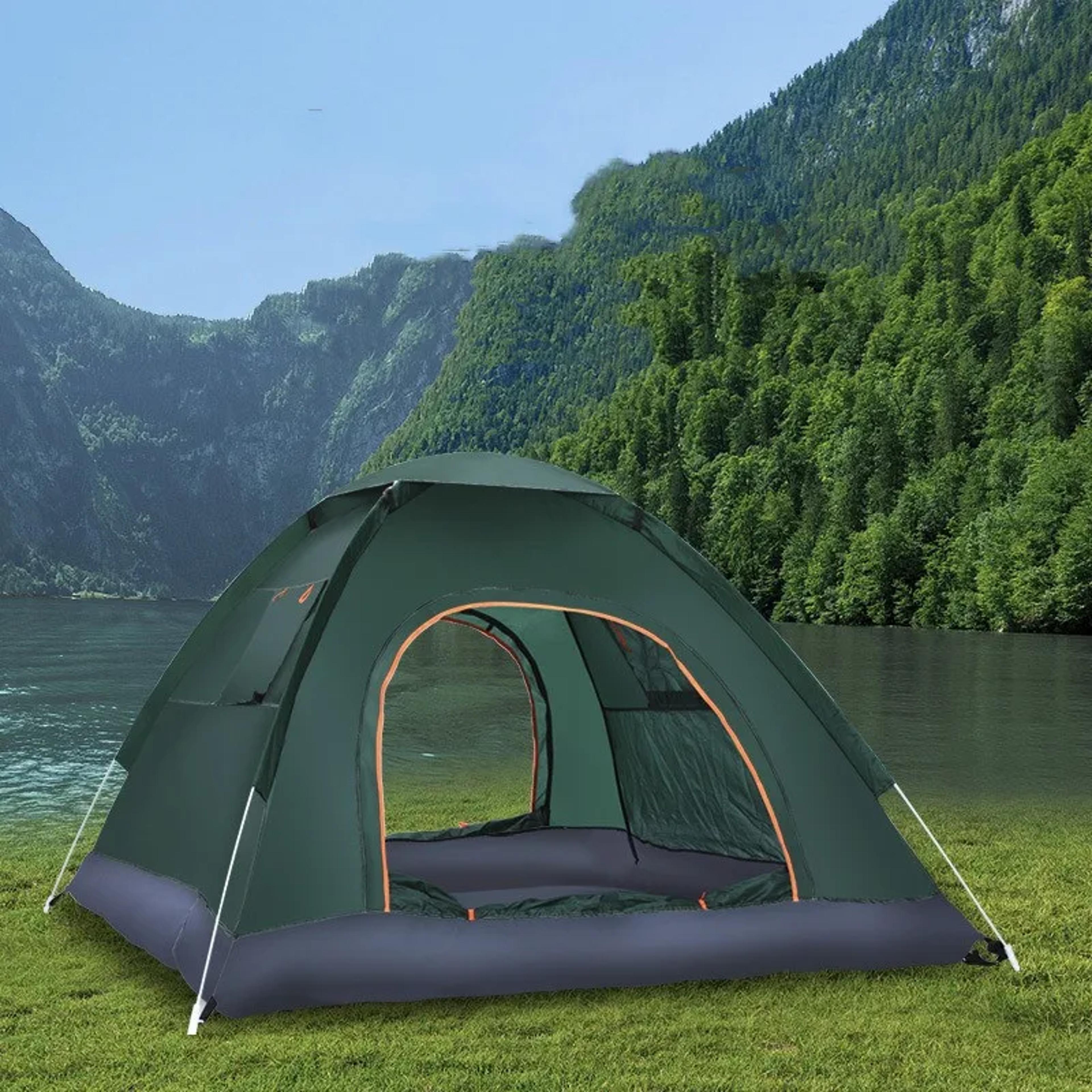 pop up waterproof tent with uv protection instant setup, lightweight camping shelter