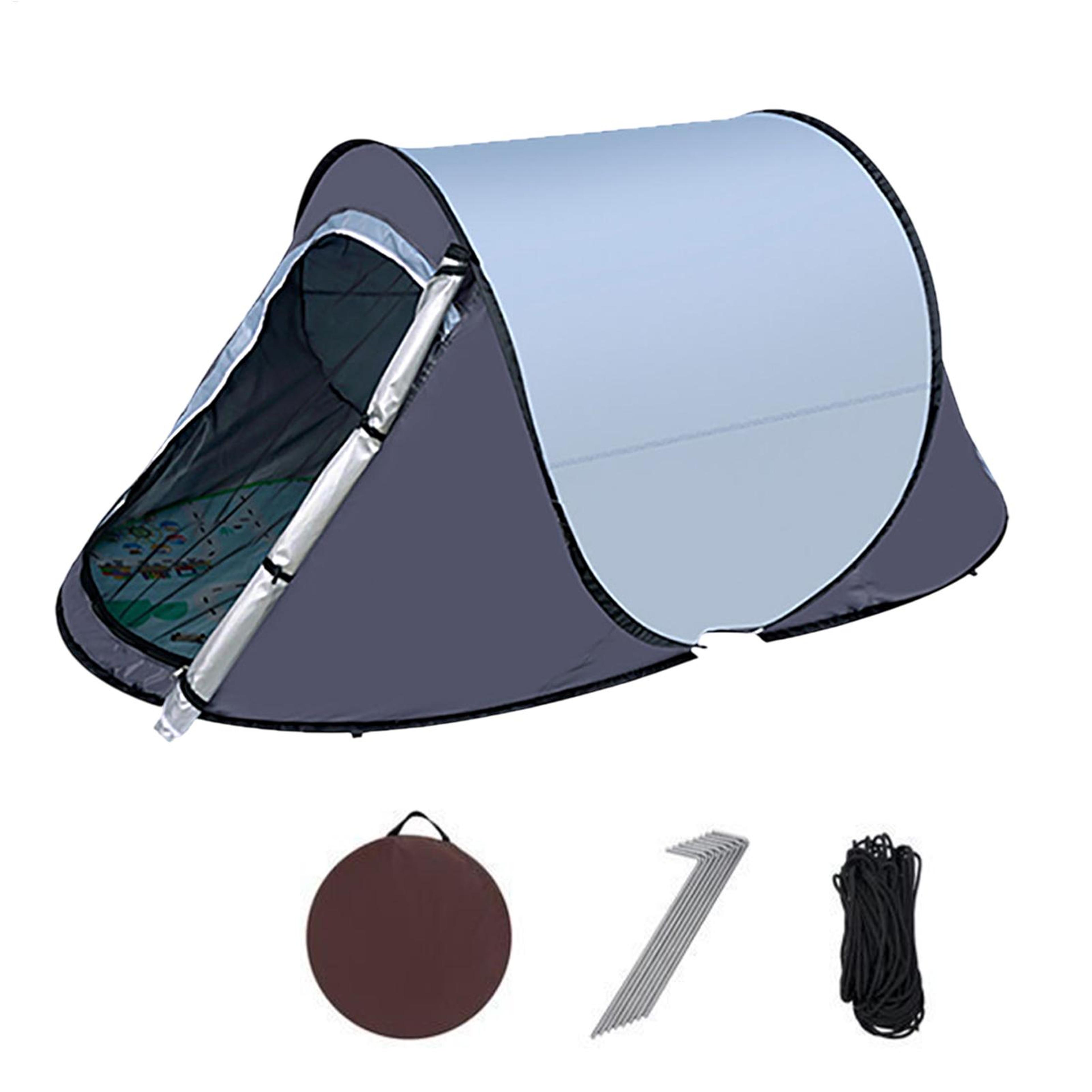 automatic open camping tent windproof, anti-mosquito & sunscreen family shelter