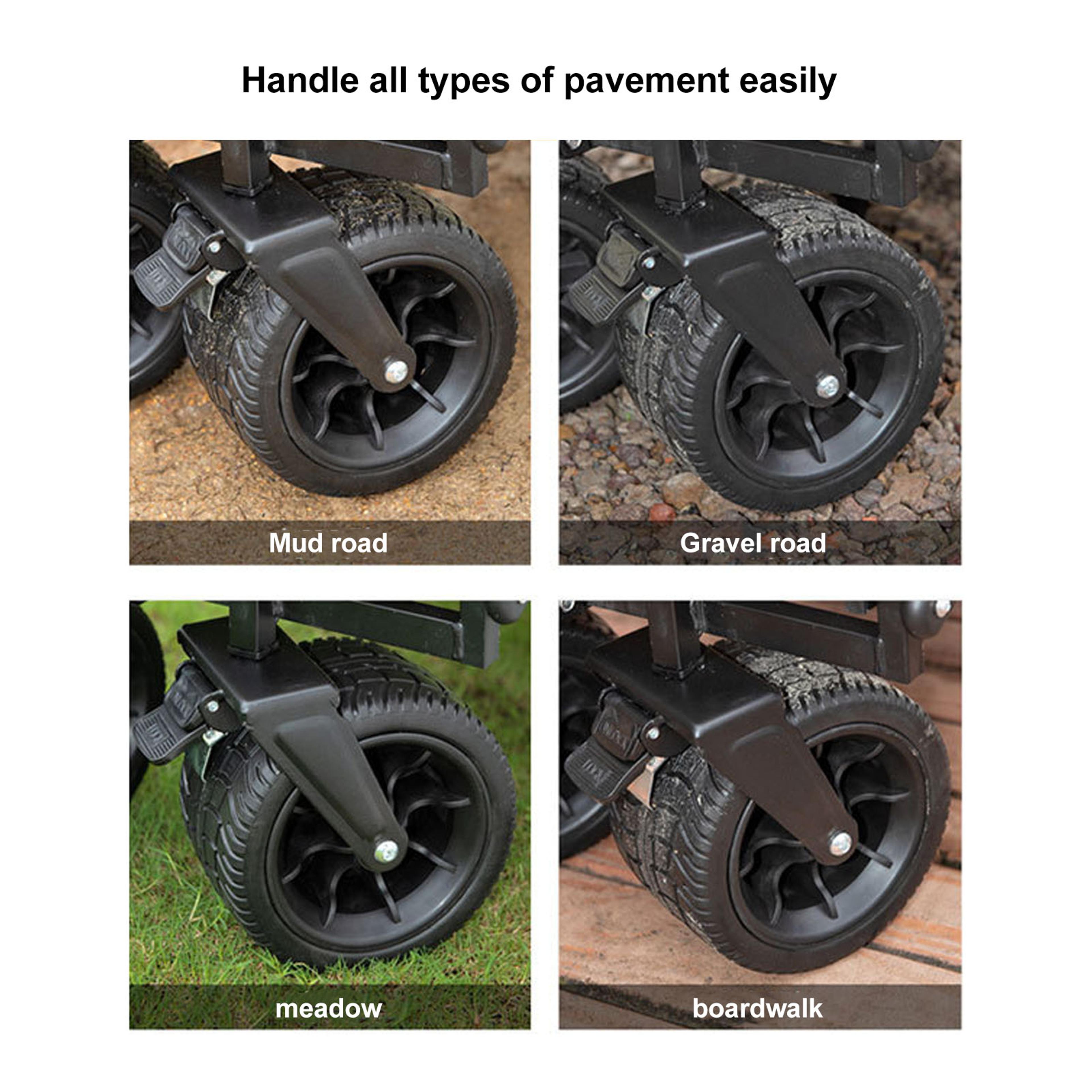 Collapsible Wagon Folding Wagon Cart With All Terrain Wheels And Heavy Duty Utility Capacity 2