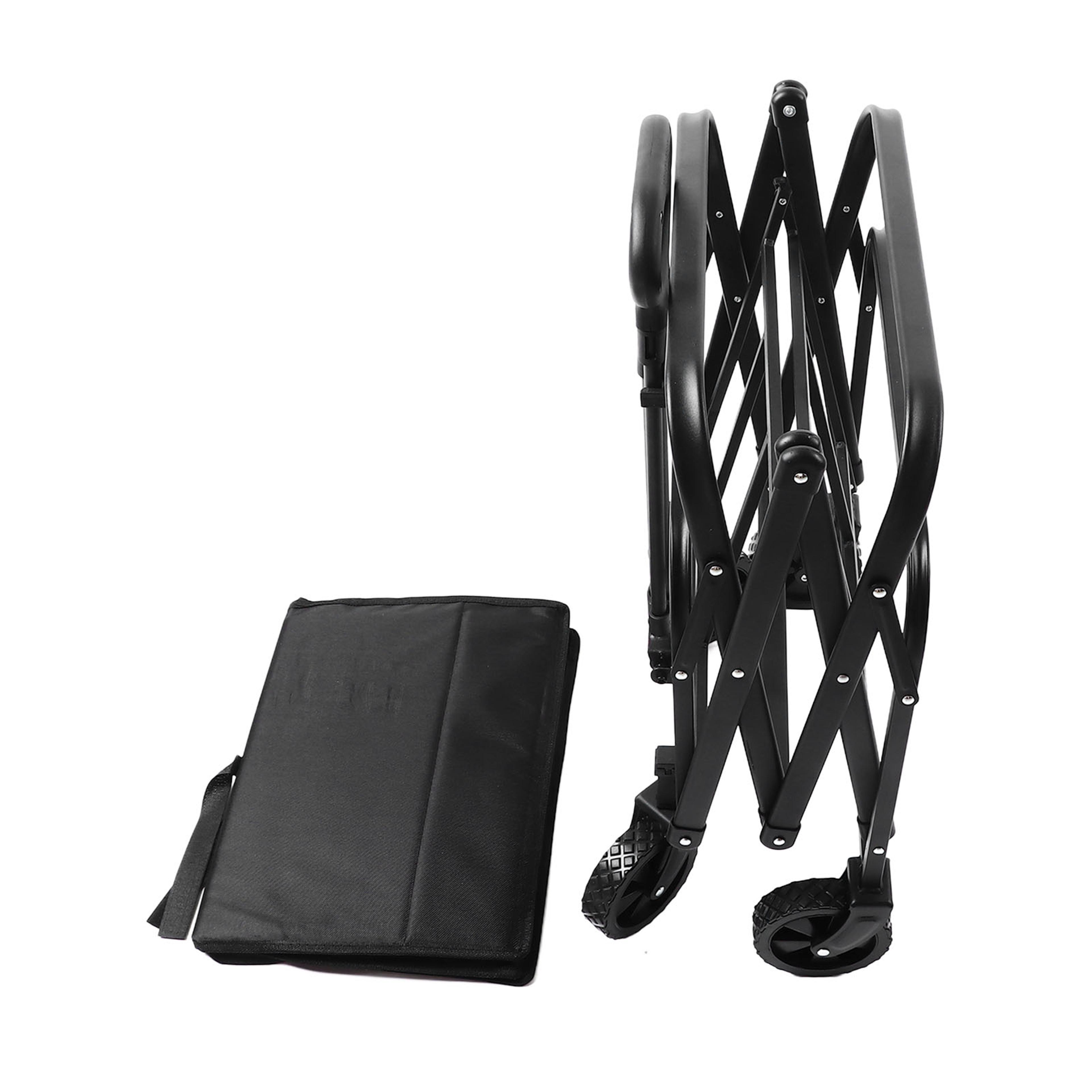 Collapsible Wagon Folding Wagon Cart With All Terrain Wheels And Heavy Duty Utility Capacity 4
