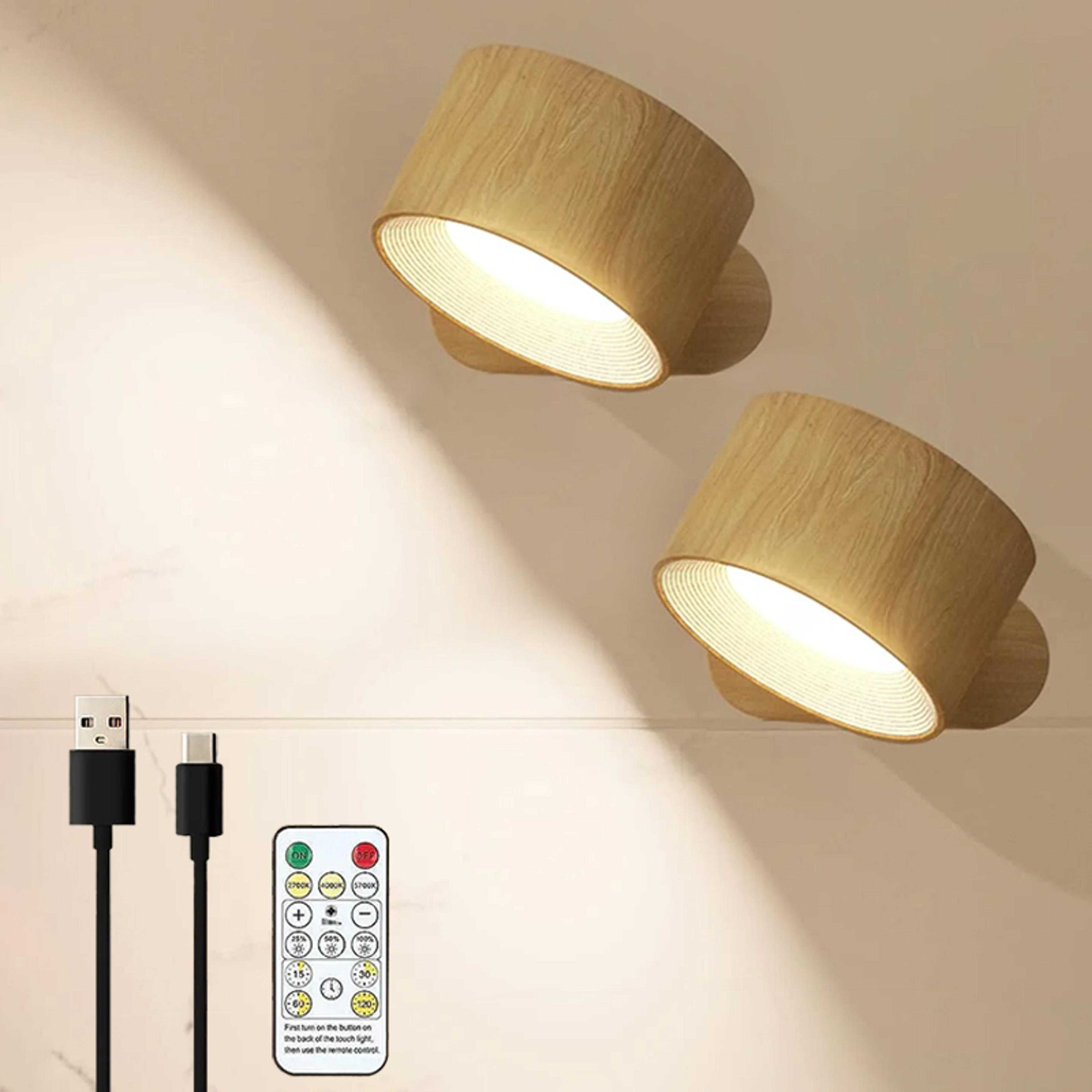 Magnetic Rechargeable LED Wall Lamp With Remote Wireless Reading Night Light For Bedroom Bedside An 11