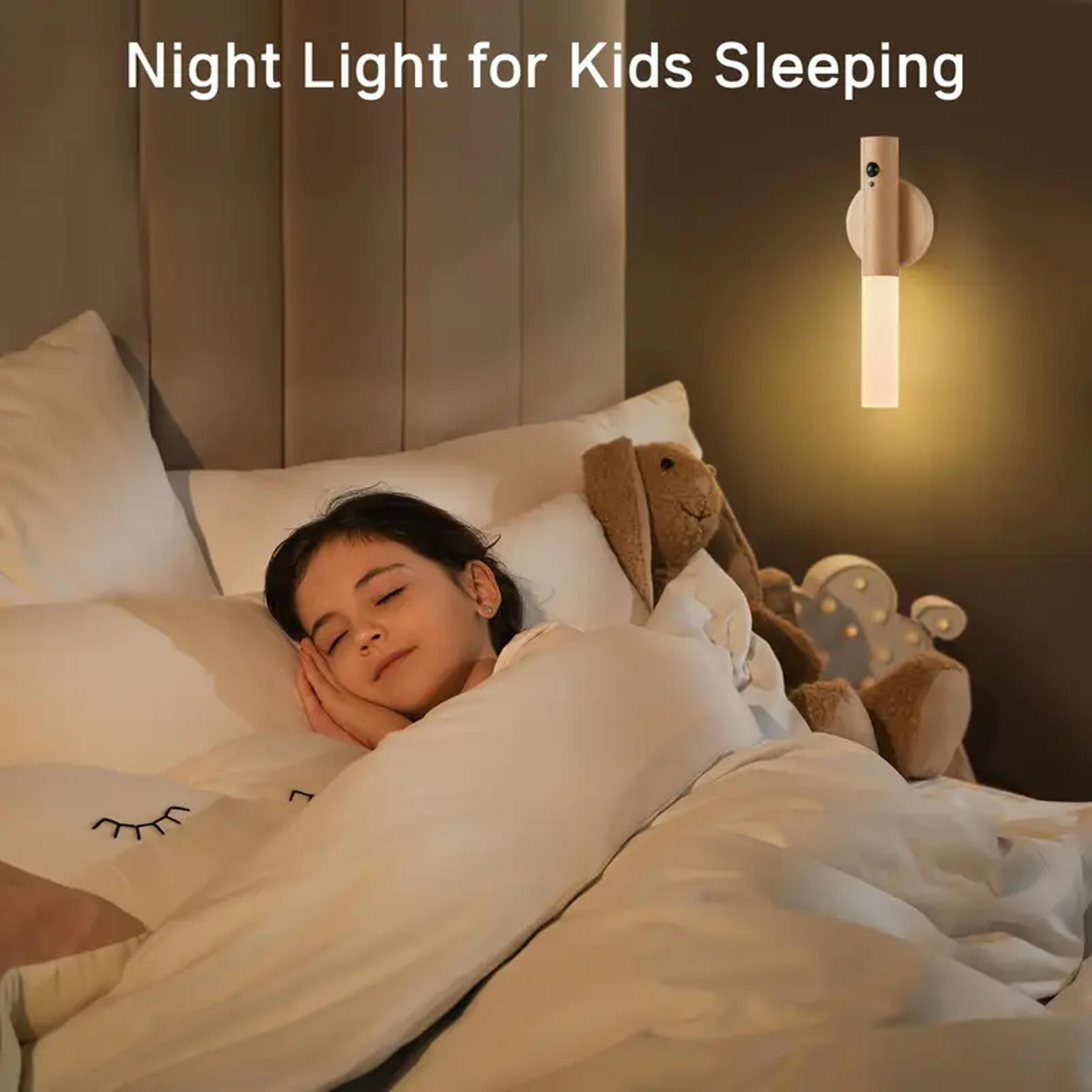 Smart Motion Sensor Night Light Rechargeable LED Magnetic Cabinet Light For Bedroom Kitchen Hallway 3