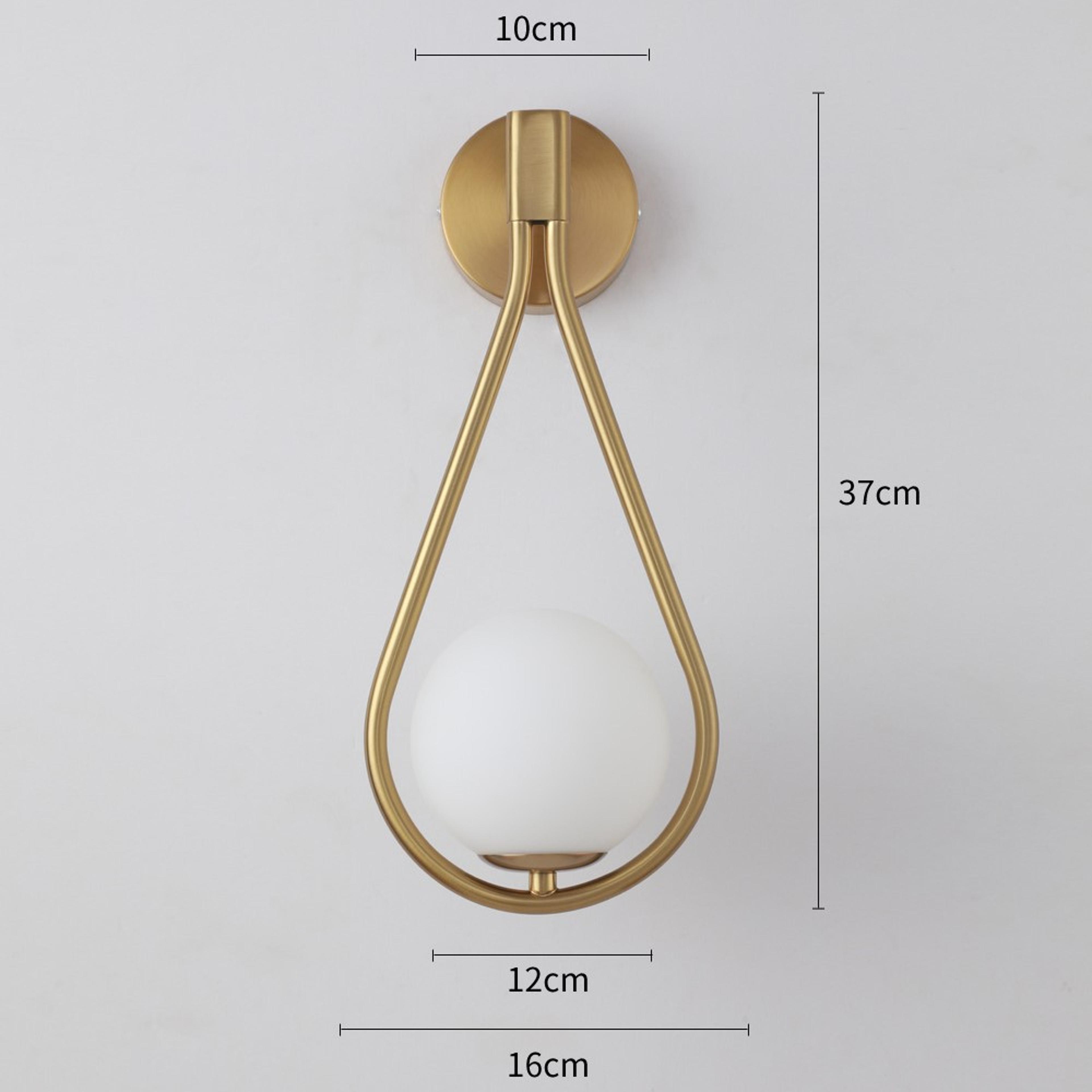 Nordic LED Wall Lamp Modern Glass Globe Wall Sconce For Bedroom Living Room Bedside Lighting 3