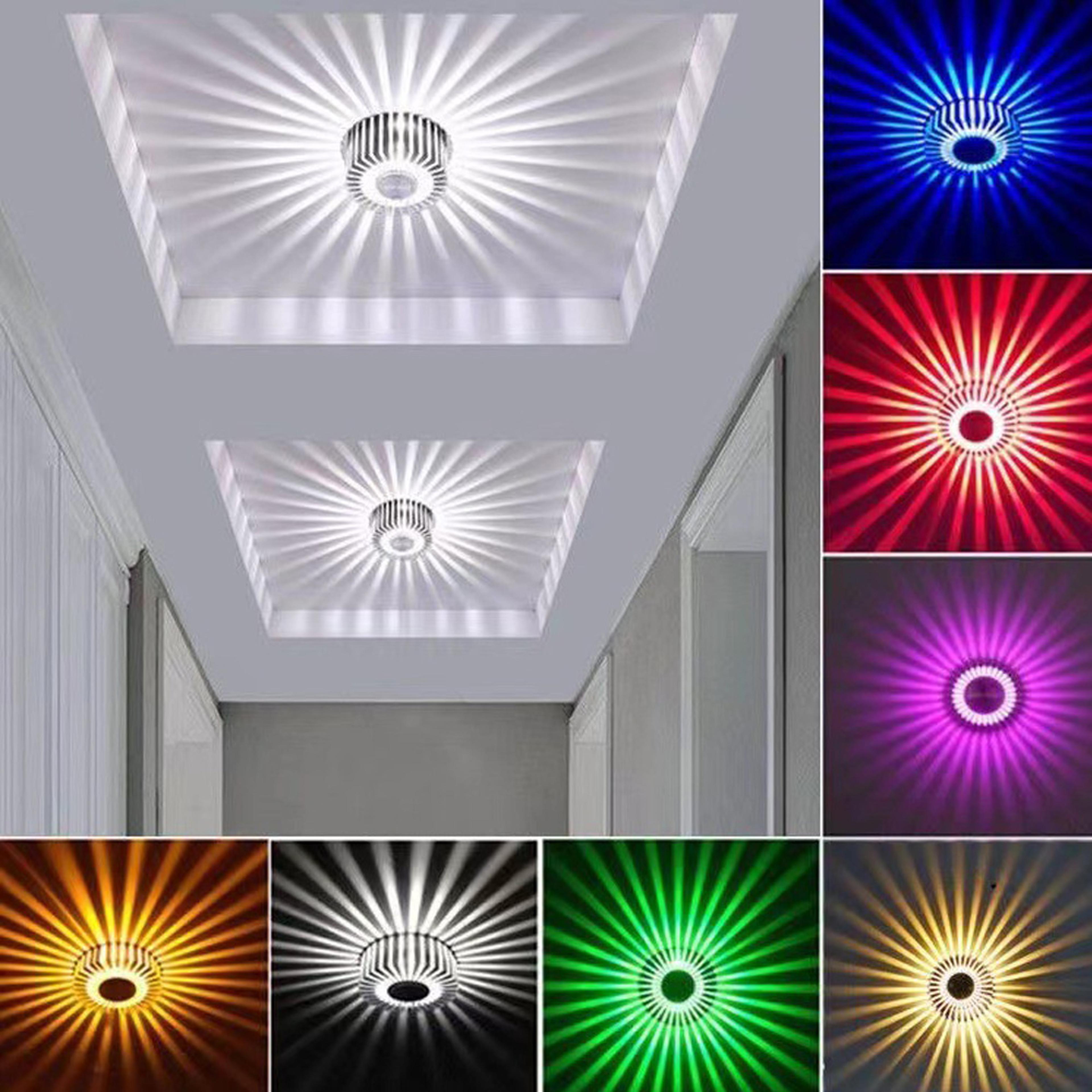 RGB LED Wall Sconce Modern Ceiling Light Color Changing Decorative Wall Lamp For Living Room Hallwa 0