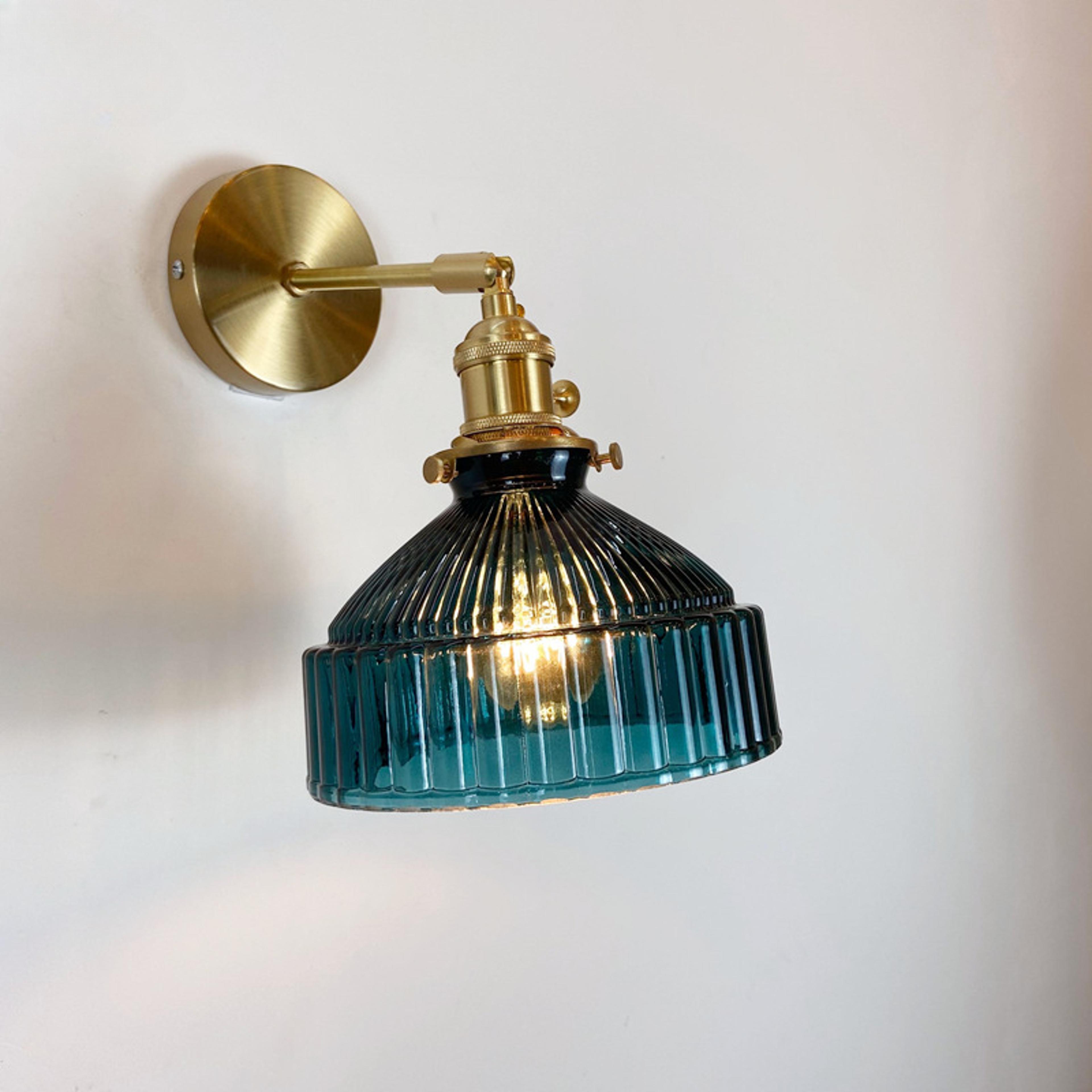 Nordic Green Glass Wall Sconce Modern Wall Light For Bedroom Living Room Hallway Decor 0