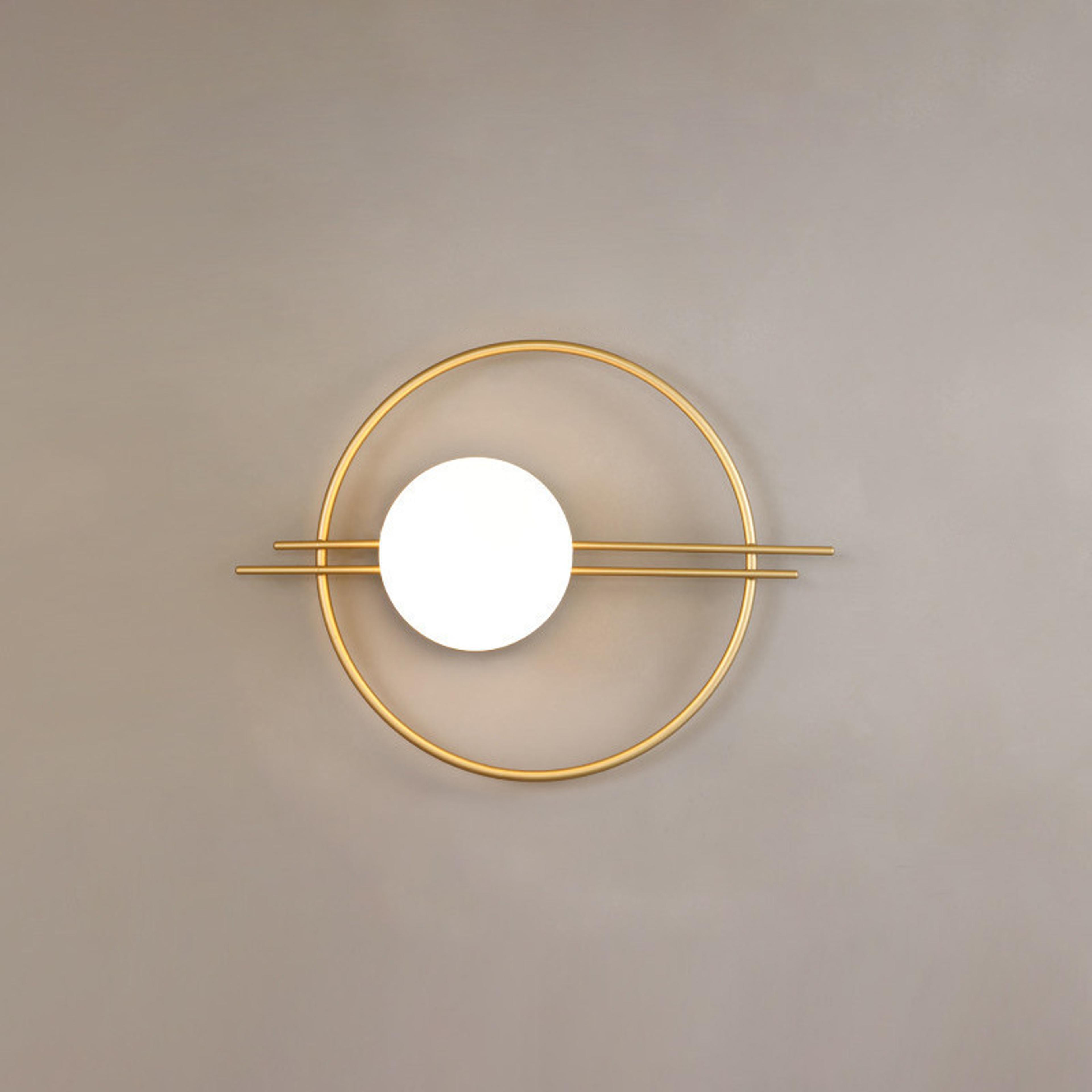 modern led wall sconce gold & black round bedroom wall light for living room decor