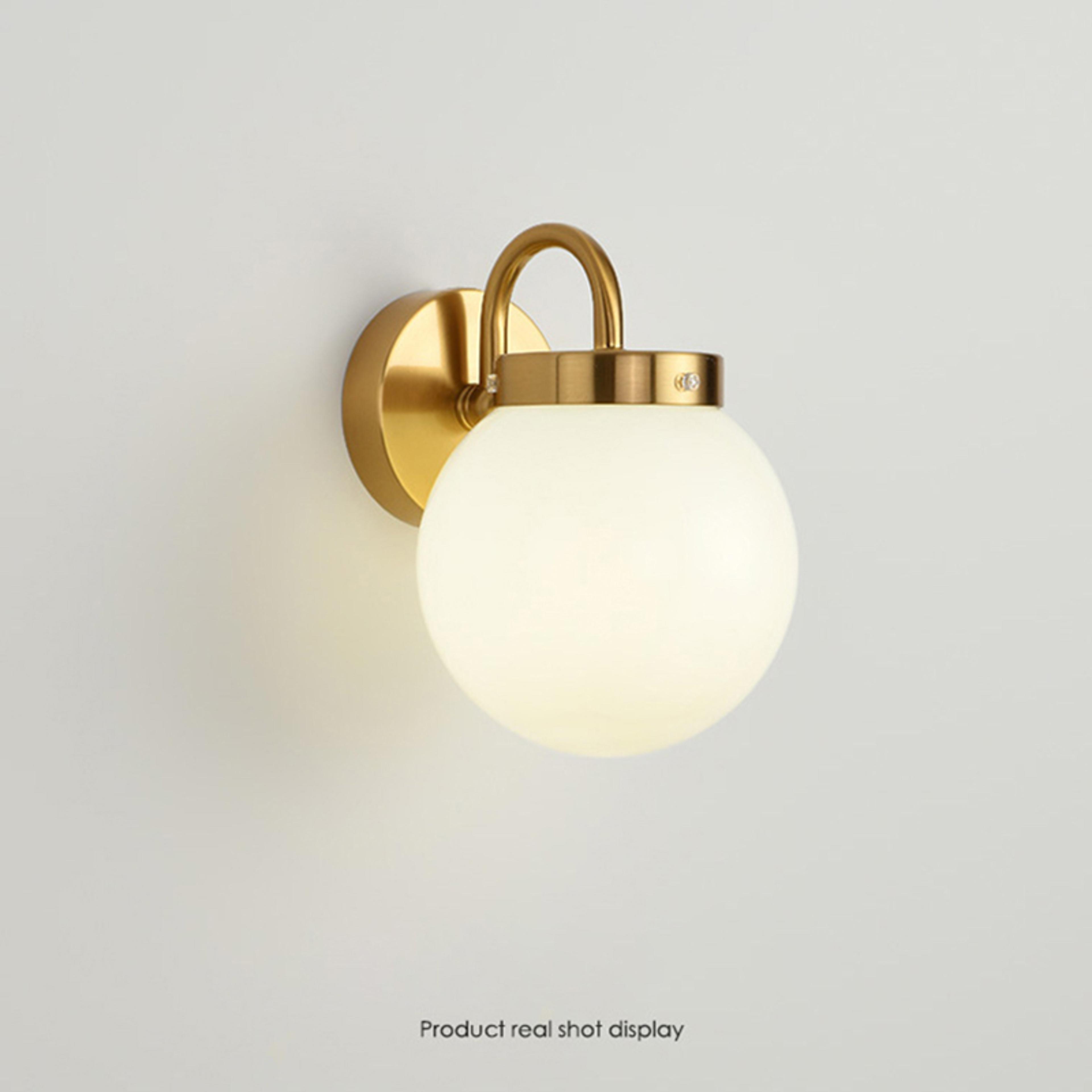 nordic led glass wall light modern wall sconce for bedroom, living room & bedside