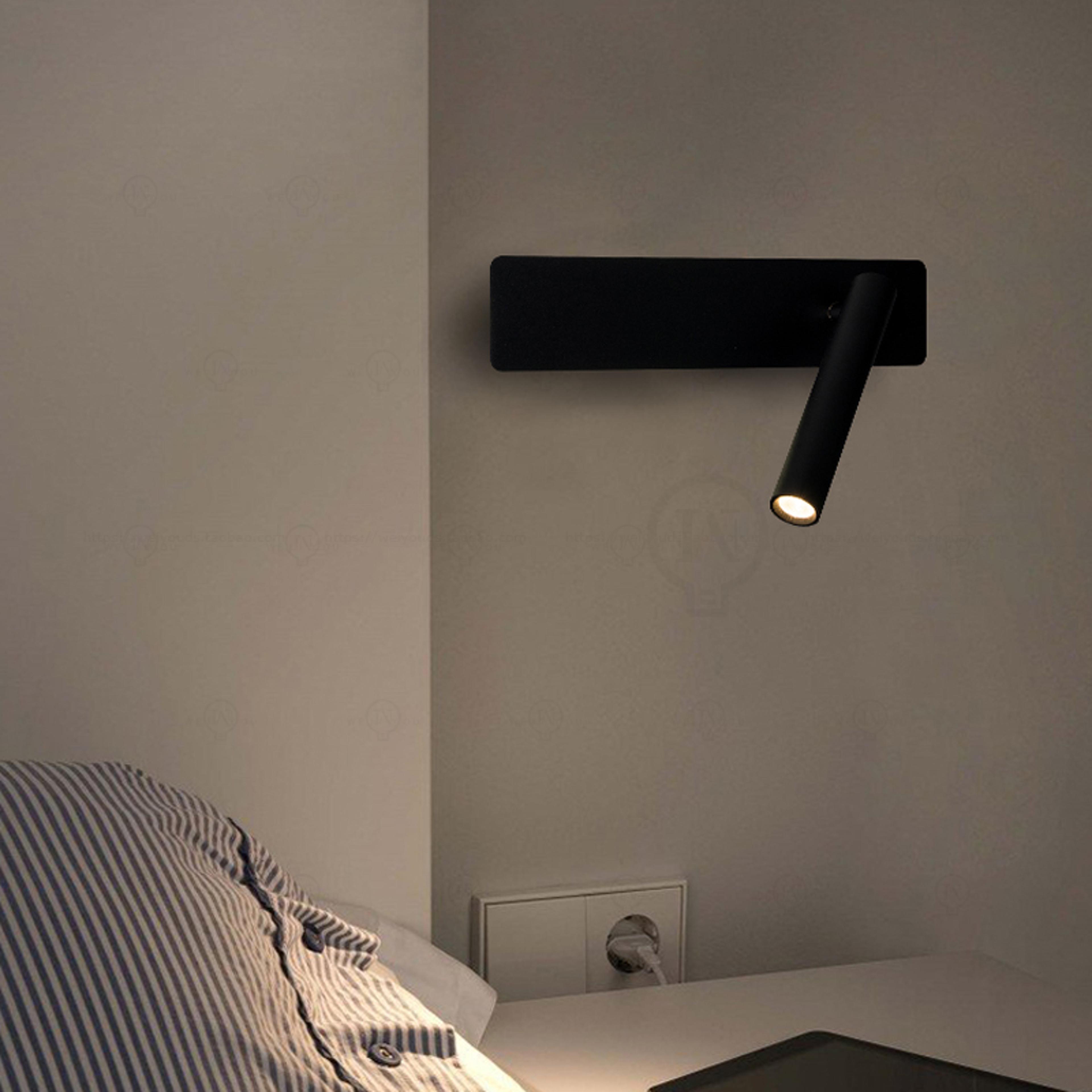 Nordic LED Wall Reading Lamp With Adjustable Bedside Swing Arm Light 3