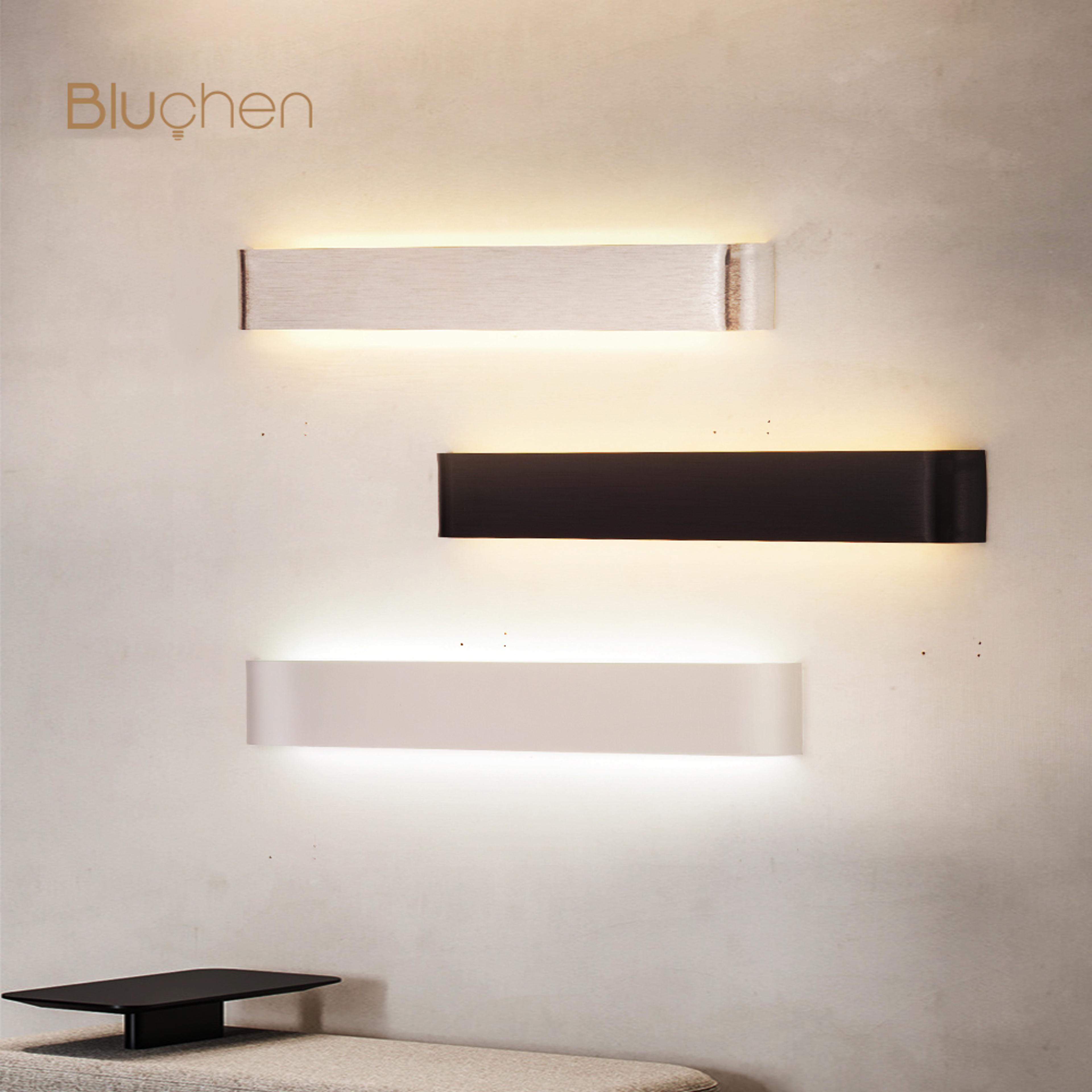 Modern LED Wall Sconce Light Brushed Aluminum Indoor Lamp For Bedroom Living Room Decor 0