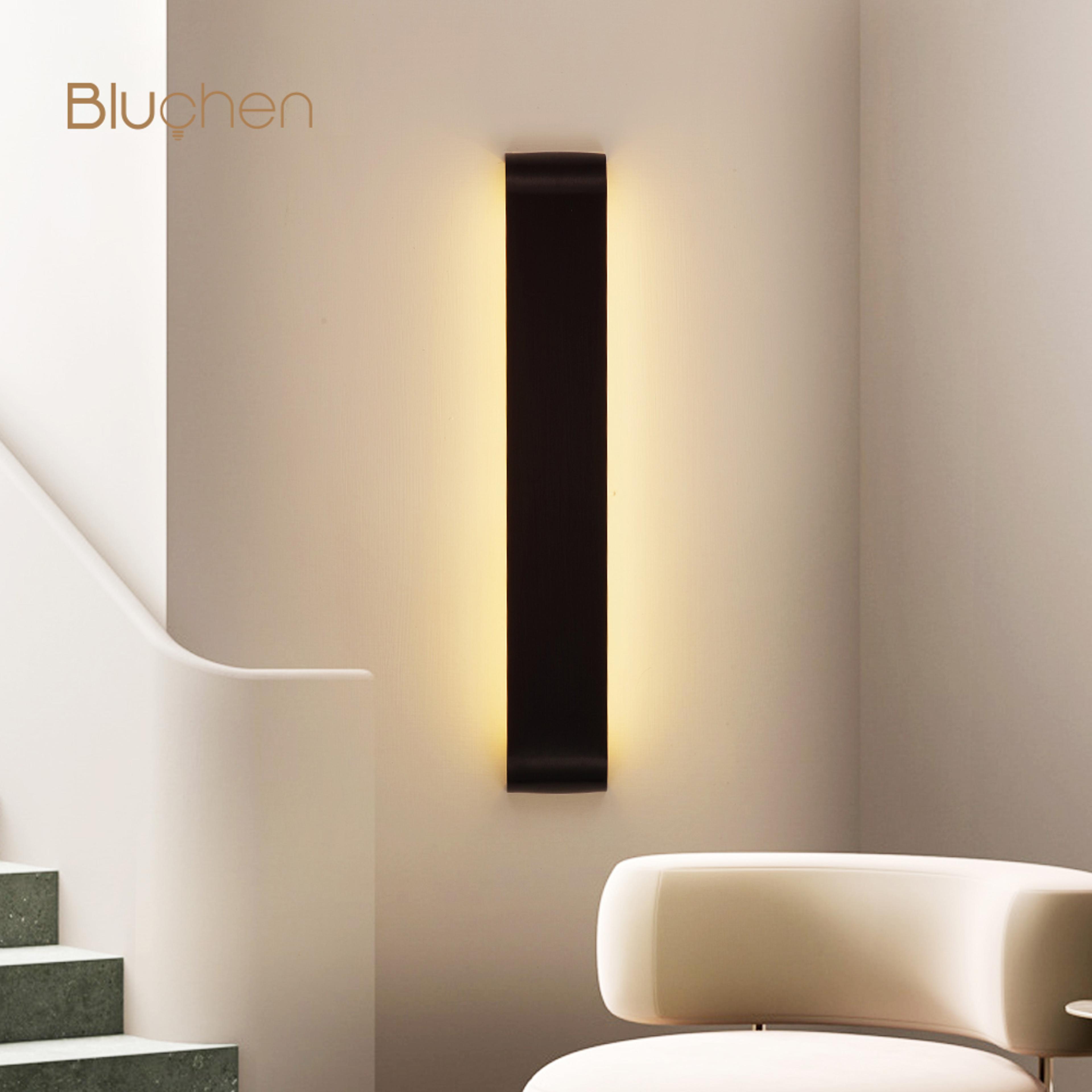 Modern LED Wall Sconce Light Brushed Aluminum Indoor Lamp For Bedroom Living Room Decor 1