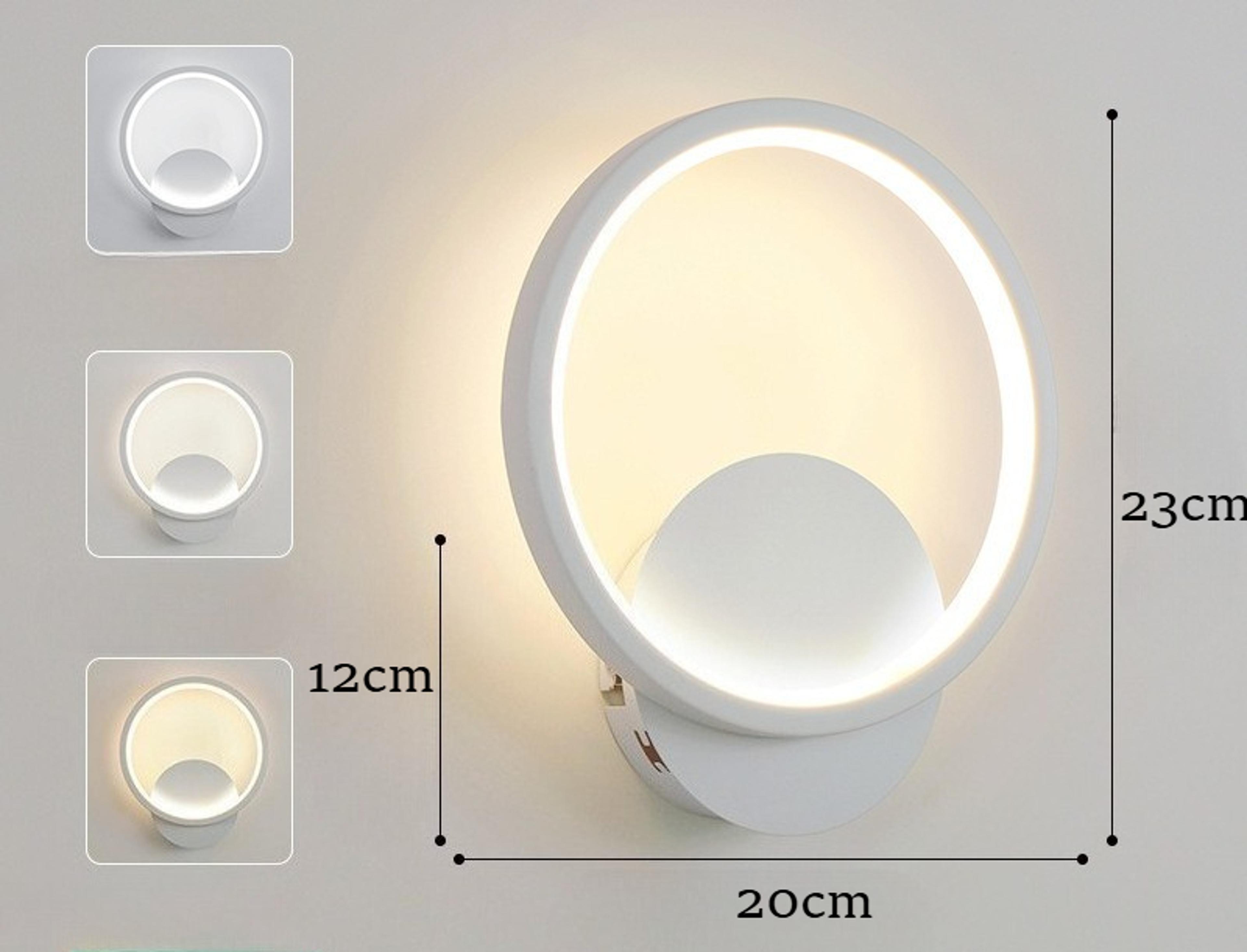 Modern LED Wall Lamp Round Aluminium Light For Bedroom Living Room 7