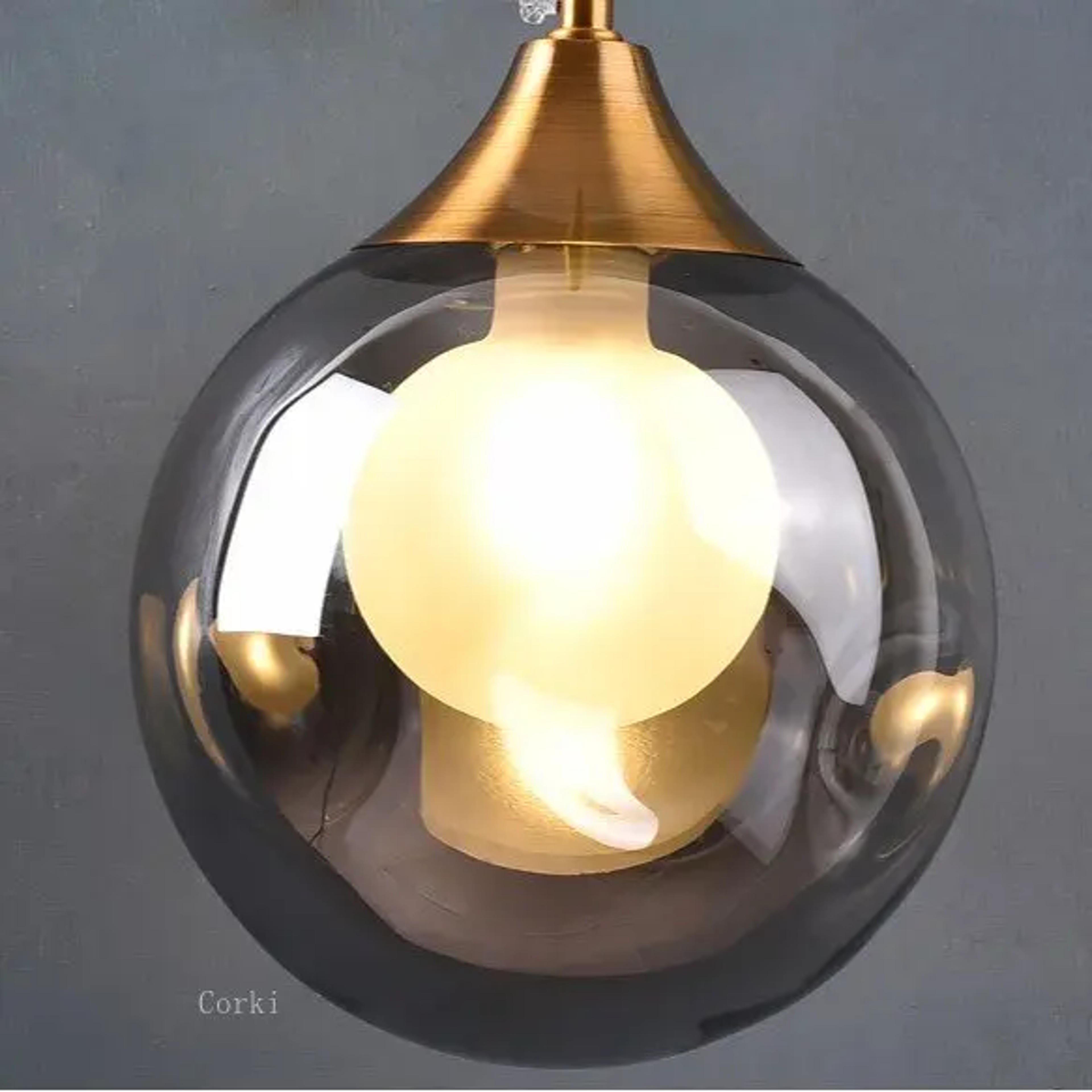 Modern LED Wall Lamp Glass Globe Gold Wall Sconce For Bedroom Living Room  Hallway 4
