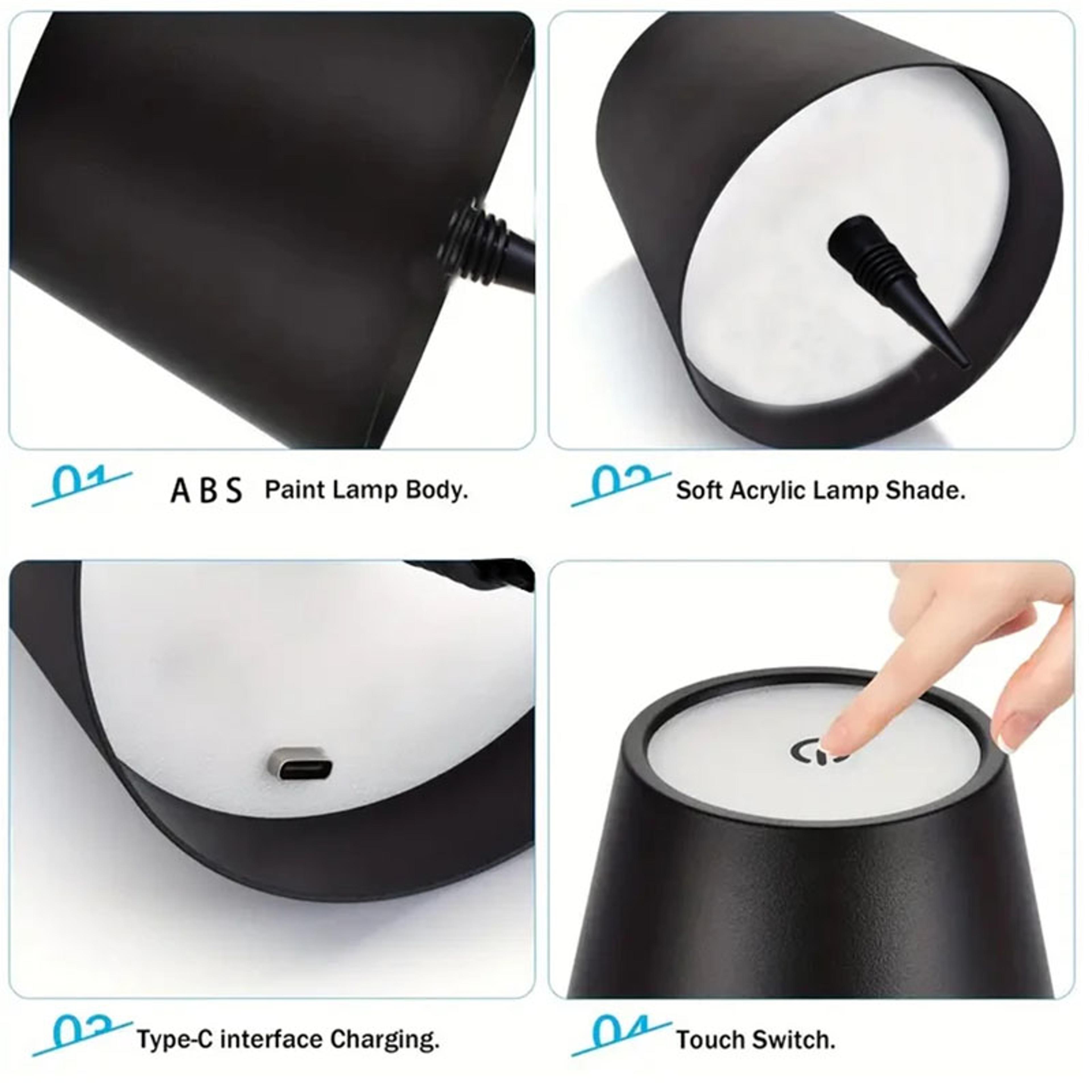 Wireless Bottle Table Lamp Touch Control Dimmable LED Night Light For Bar Desk And Home Decor 3