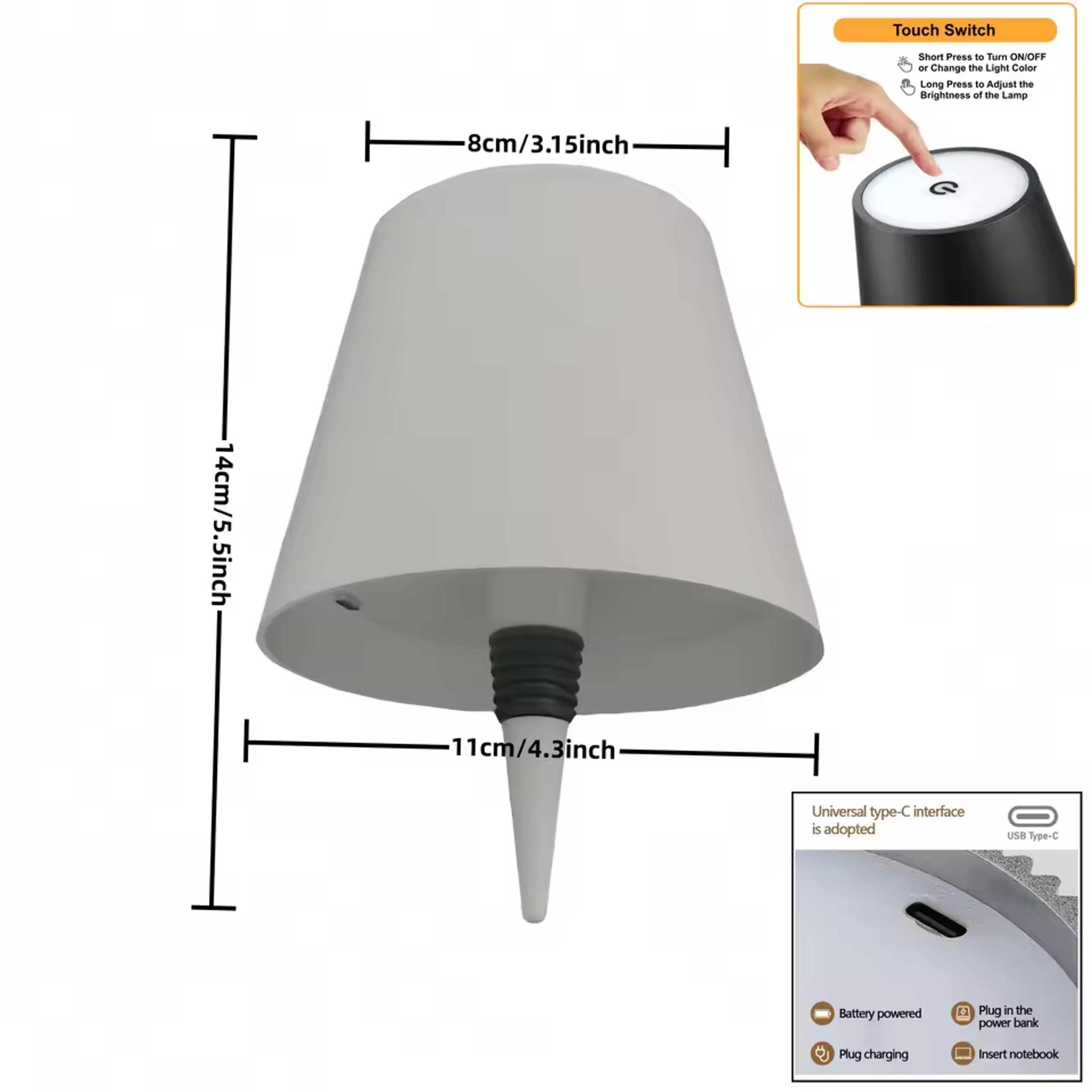 Wireless Bottle Table Lamp Touch Control Dimmable LED Night Light For Bar Desk And Home Decor 5