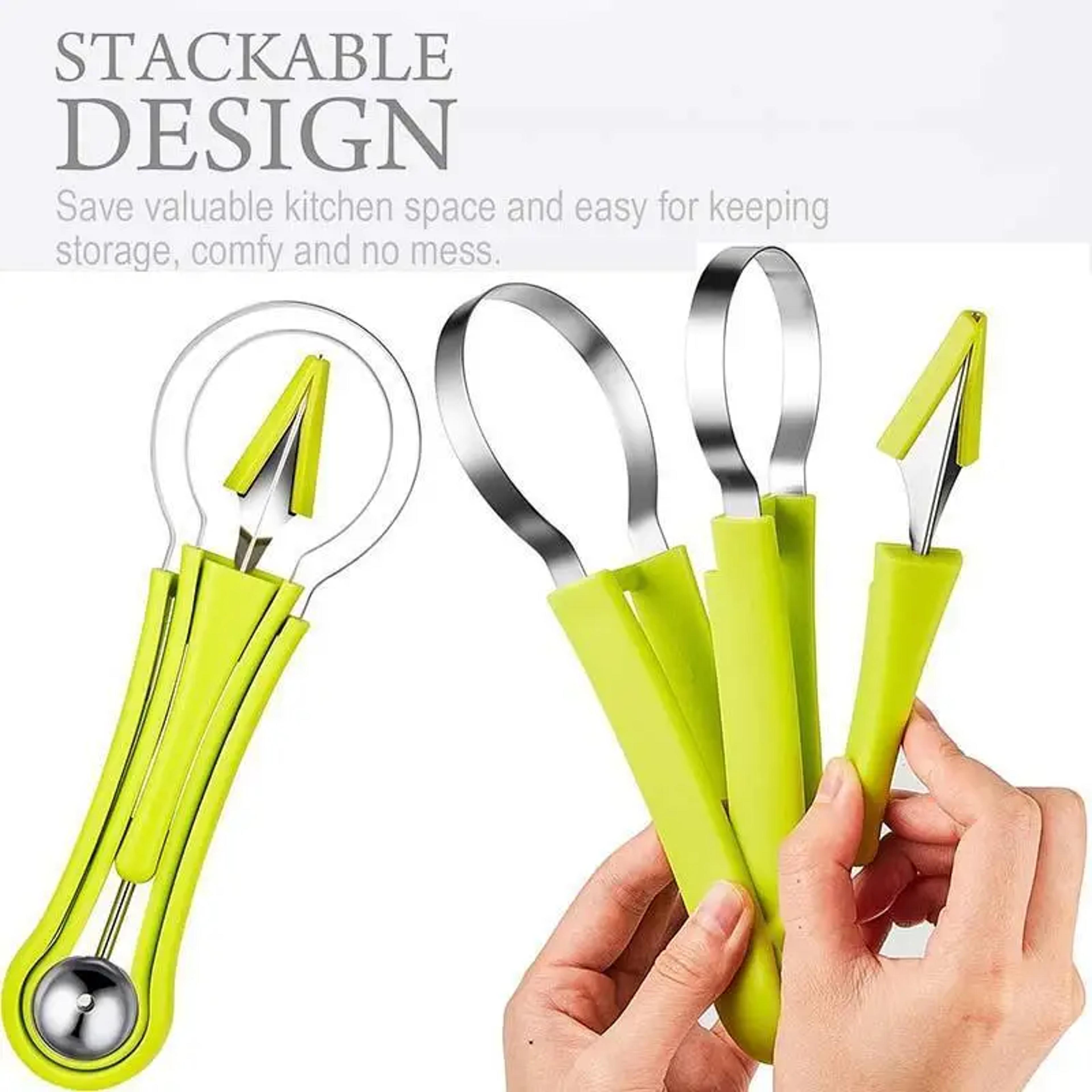Watermelon Slicer Cutter Scoop Fruit Carving Tool For Easy Fruit Bowls And Platters 4
