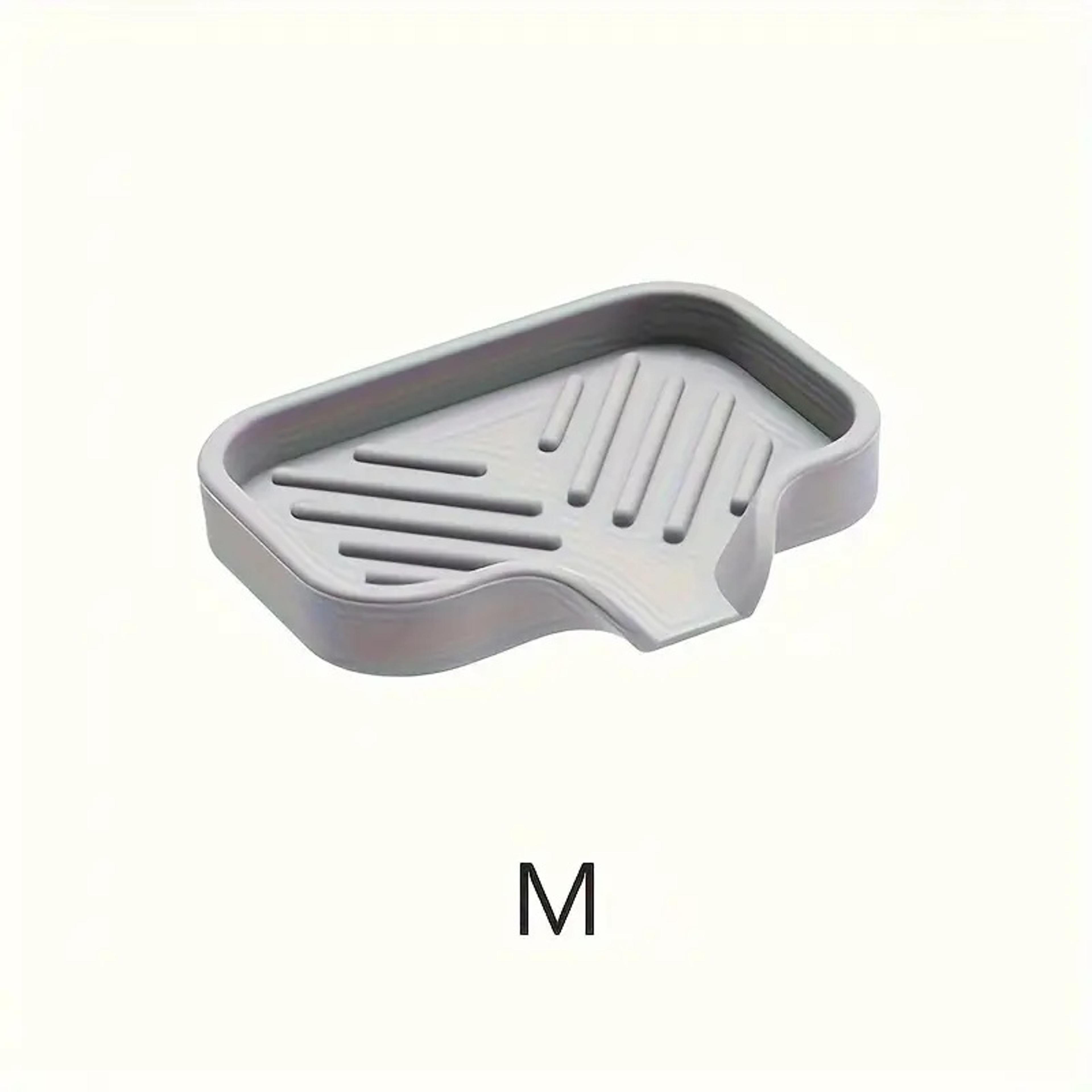Silicone Sink Organizer Tray Kitchen Sponge Holder Soap Storage Caddy 4