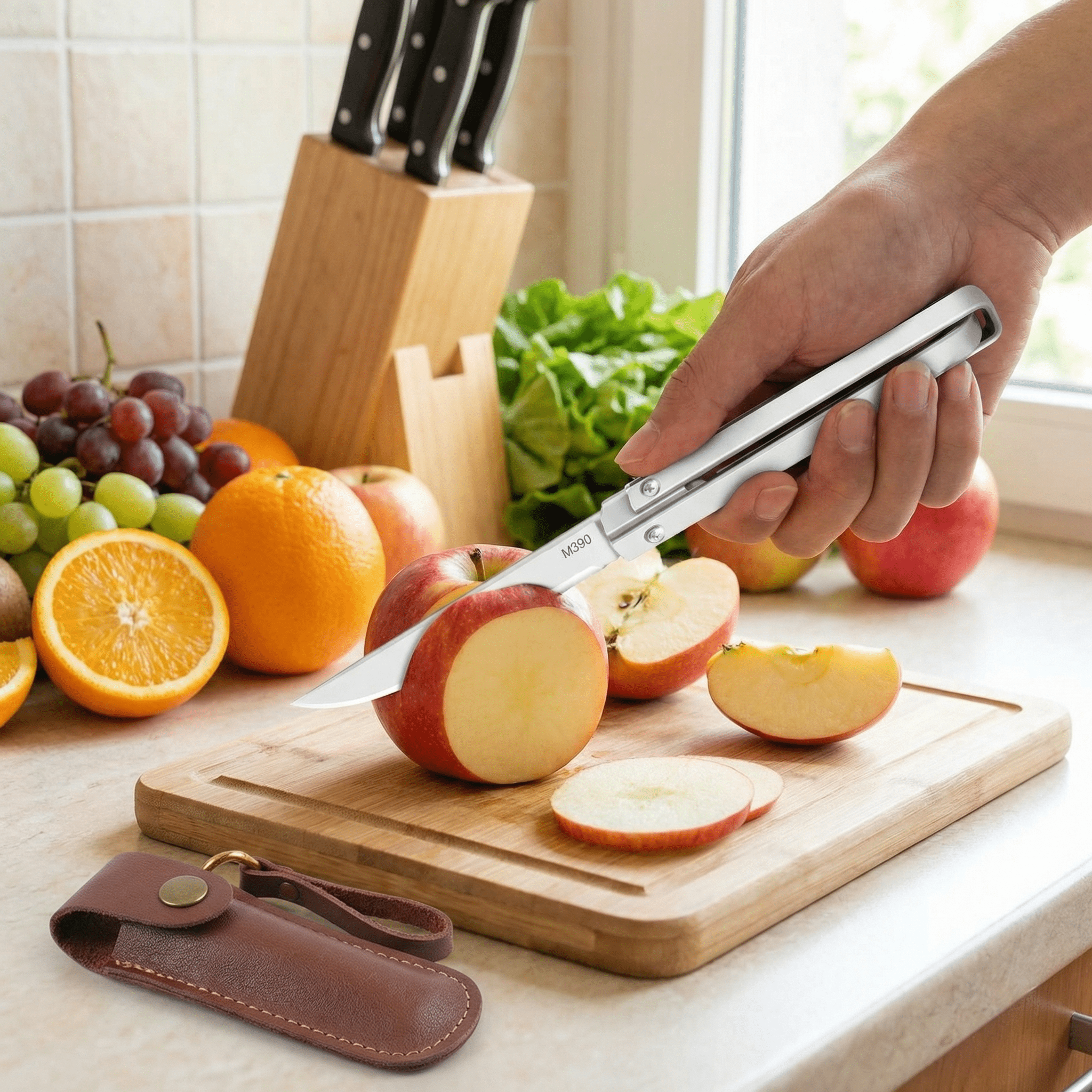 Mechanical Folding Knife Portable Kitchen Knife For Camping And Everyday Carry 4