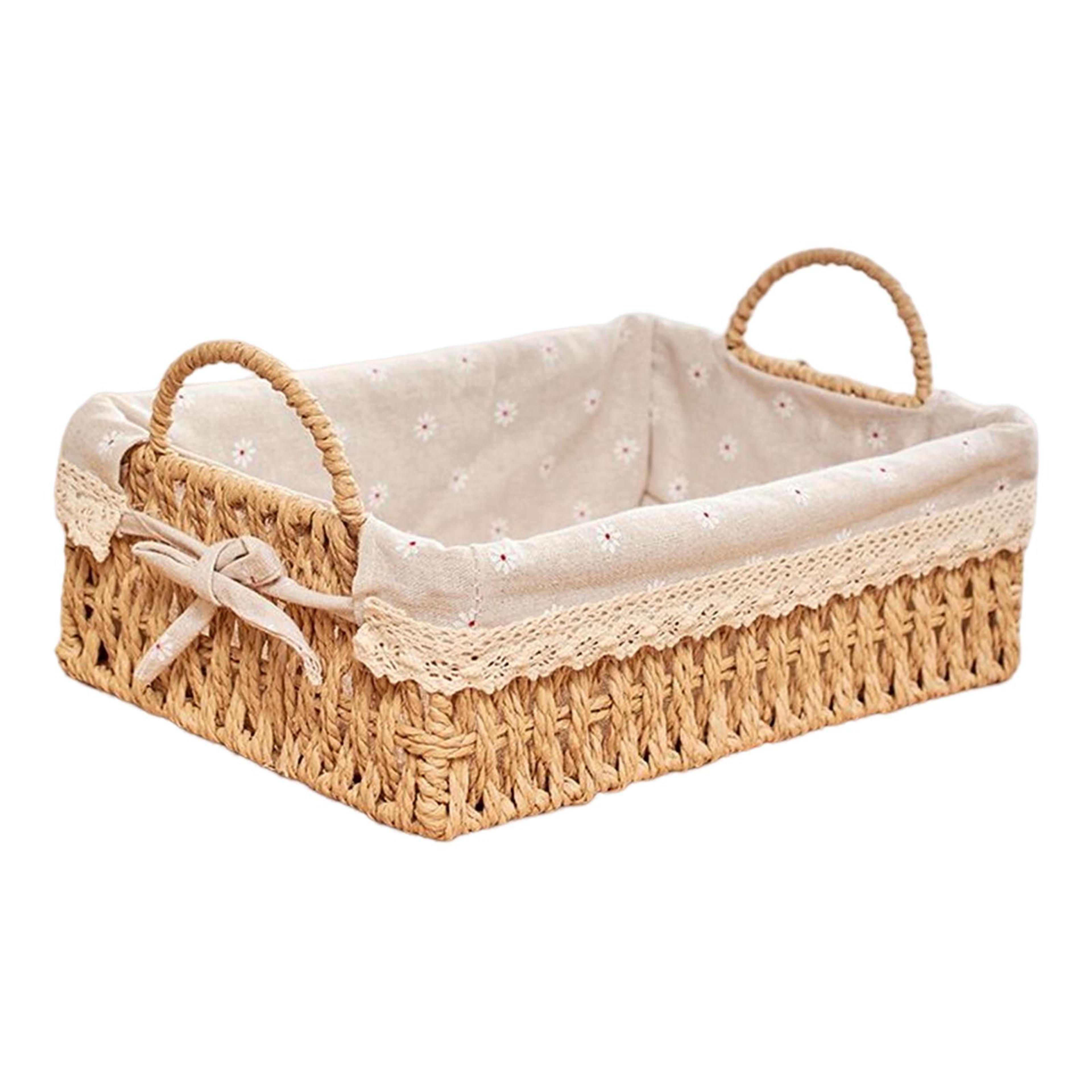 Handwoven Storage Basket With Handles For Kitchen Bathroom And Home Organization 1