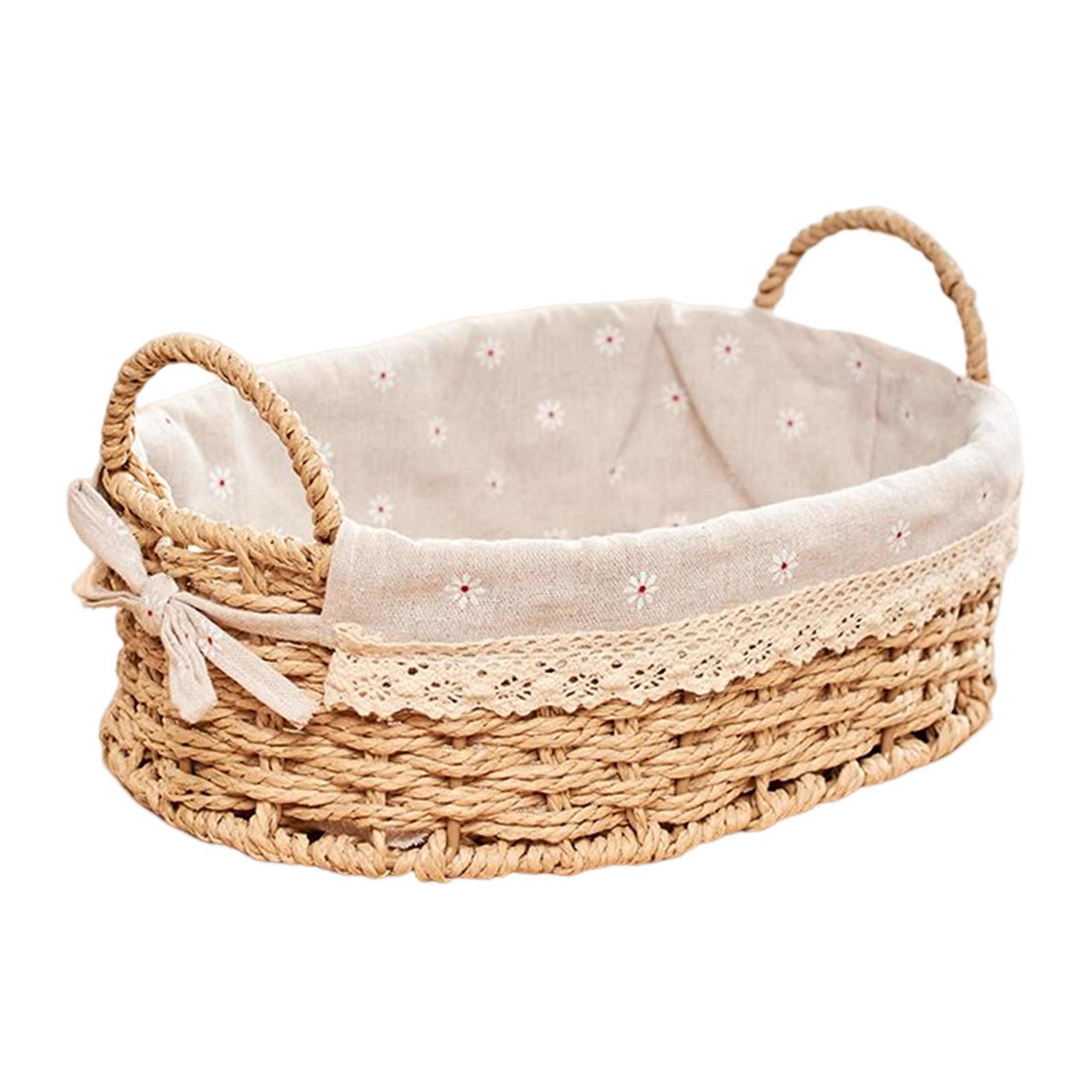 Handwoven Storage Basket With Handles For Kitchen Bathroom And Home Organization 6