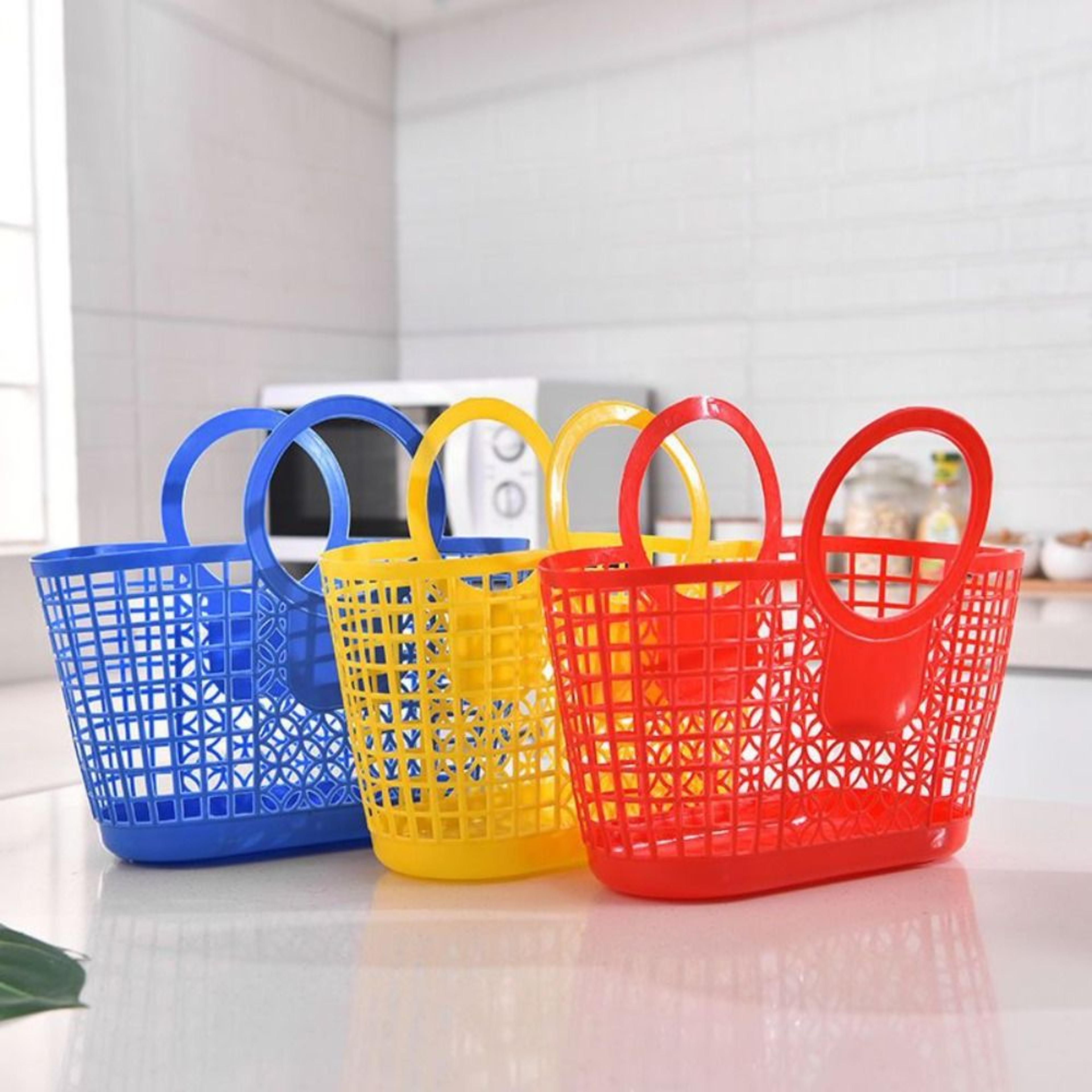 Multifunctional Plastic Storage Basket Portable Kitchen Shower And Toy Organizer 0
