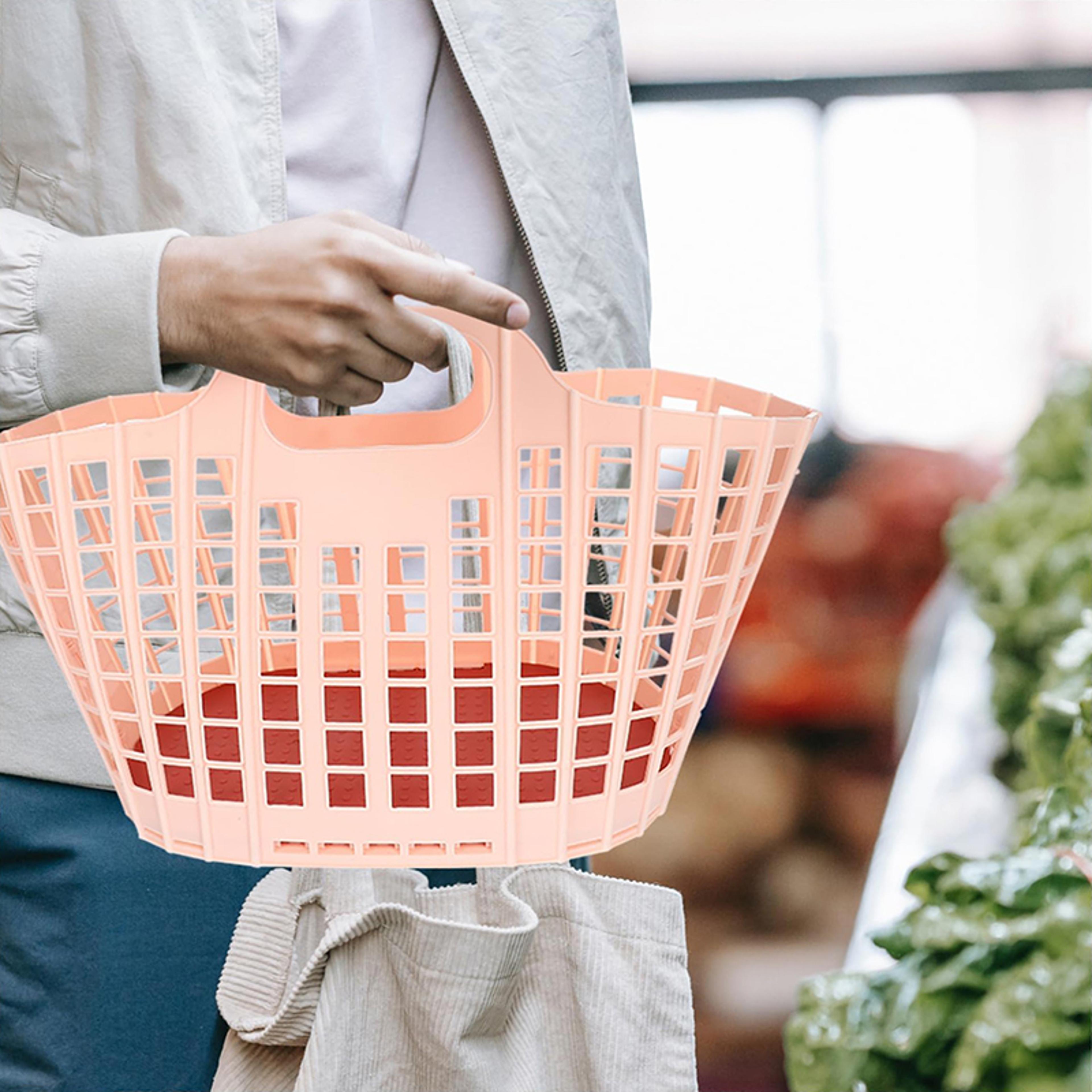 Foldable Storage Basket Portable Bathroom Organizer Space Saving Storage 4