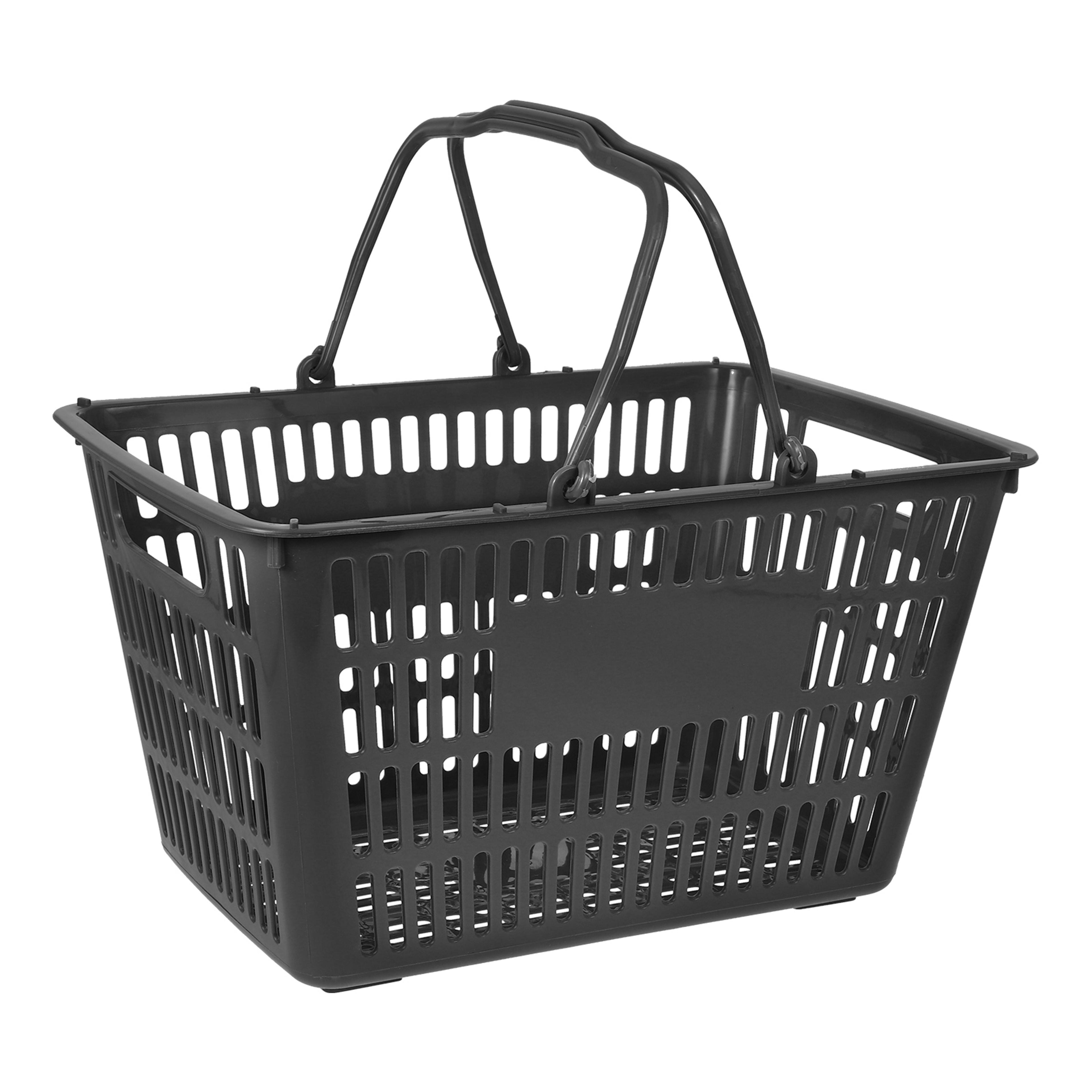 Portable Plastic Storage Basket With Handle Heavy Duty Shopping And Home Organizer 6