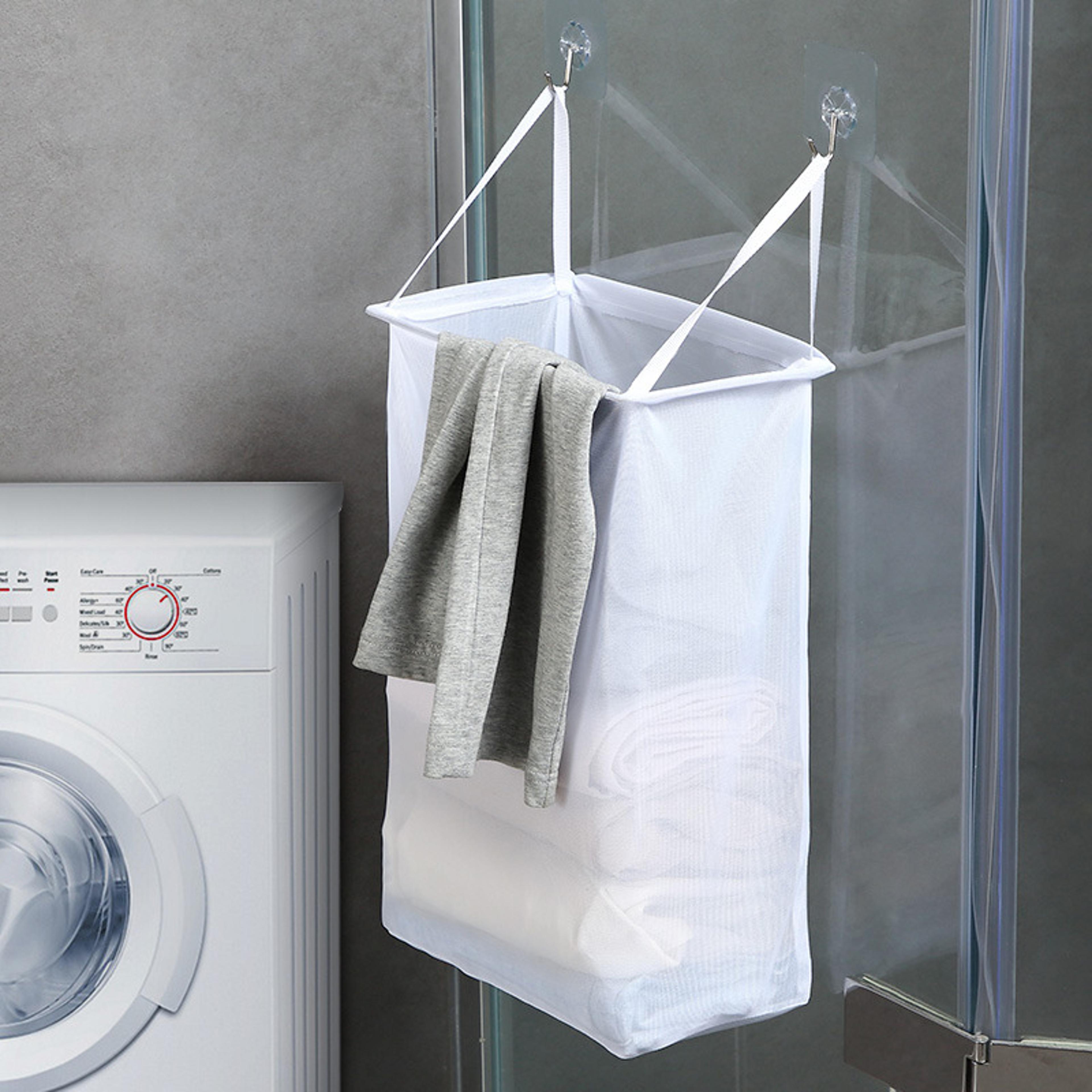 Wall Mounted Laundry Basket Collapsible Dirty Clothes Organizer For Home Storage 1