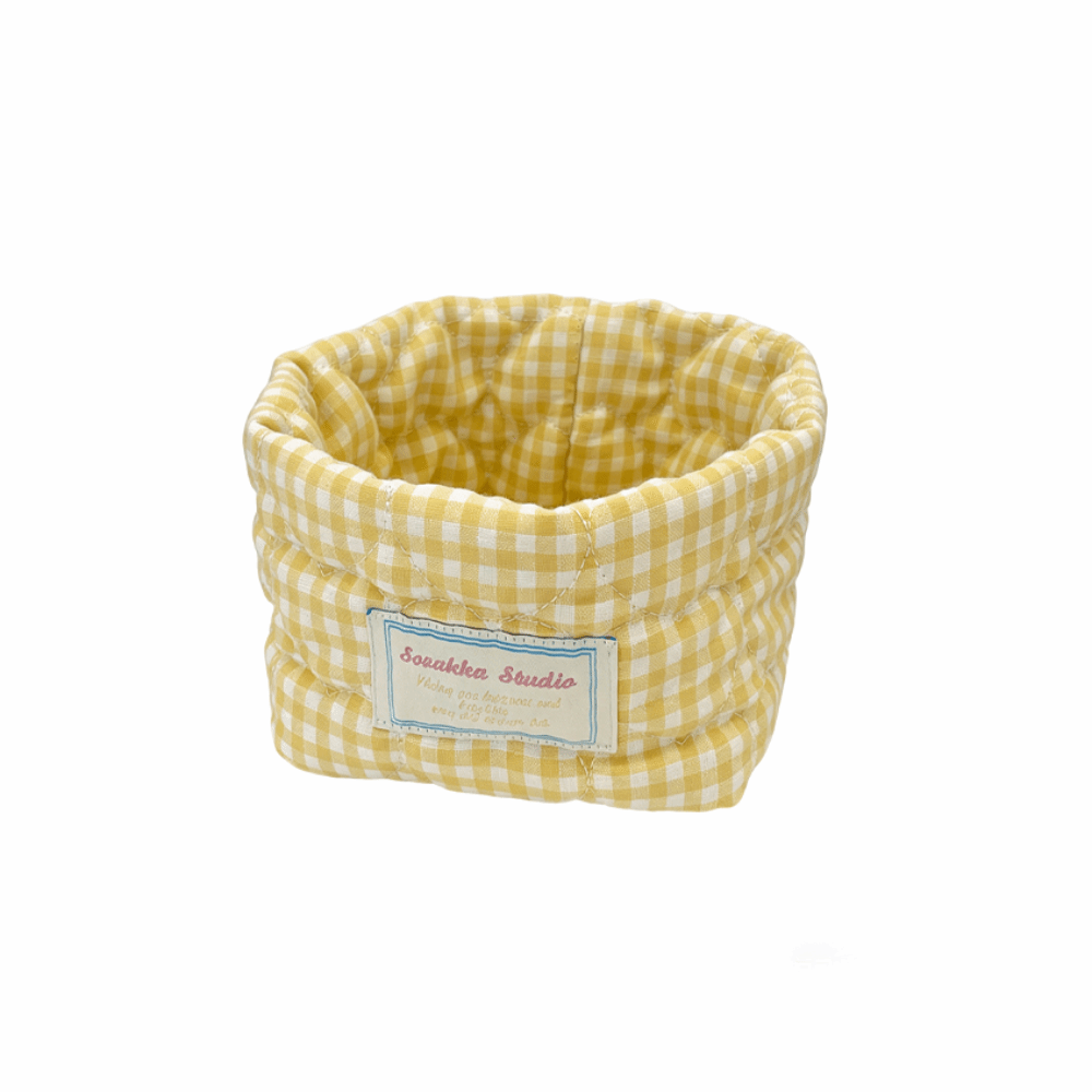 Plaid Fabric Storage Basket Stylish Foldable Storage Organizer Bin For Toys Cosmetics And Home 6