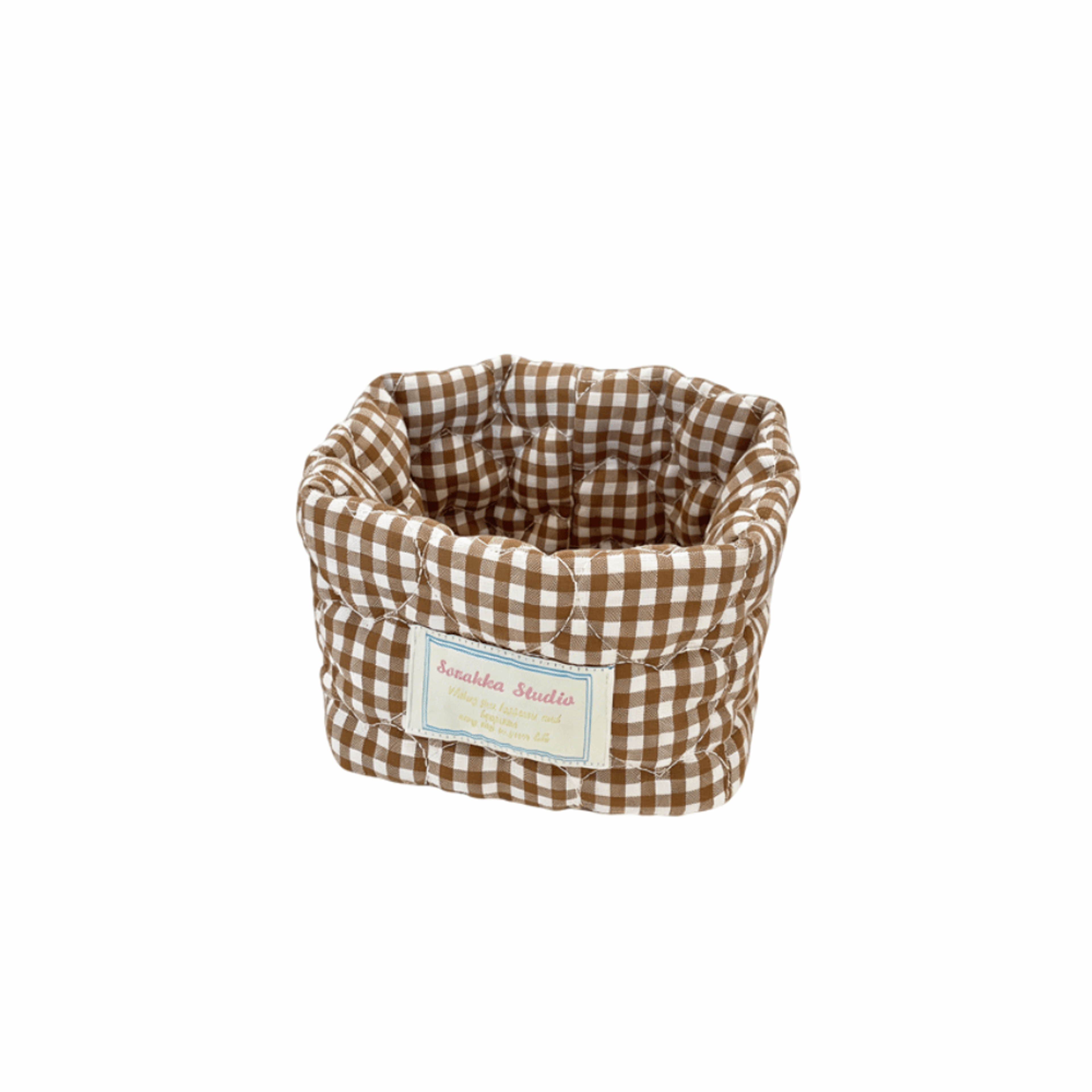 Plaid Fabric Storage Basket Stylish Foldable Storage Organizer Bin For Toys Cosmetics And Home 7