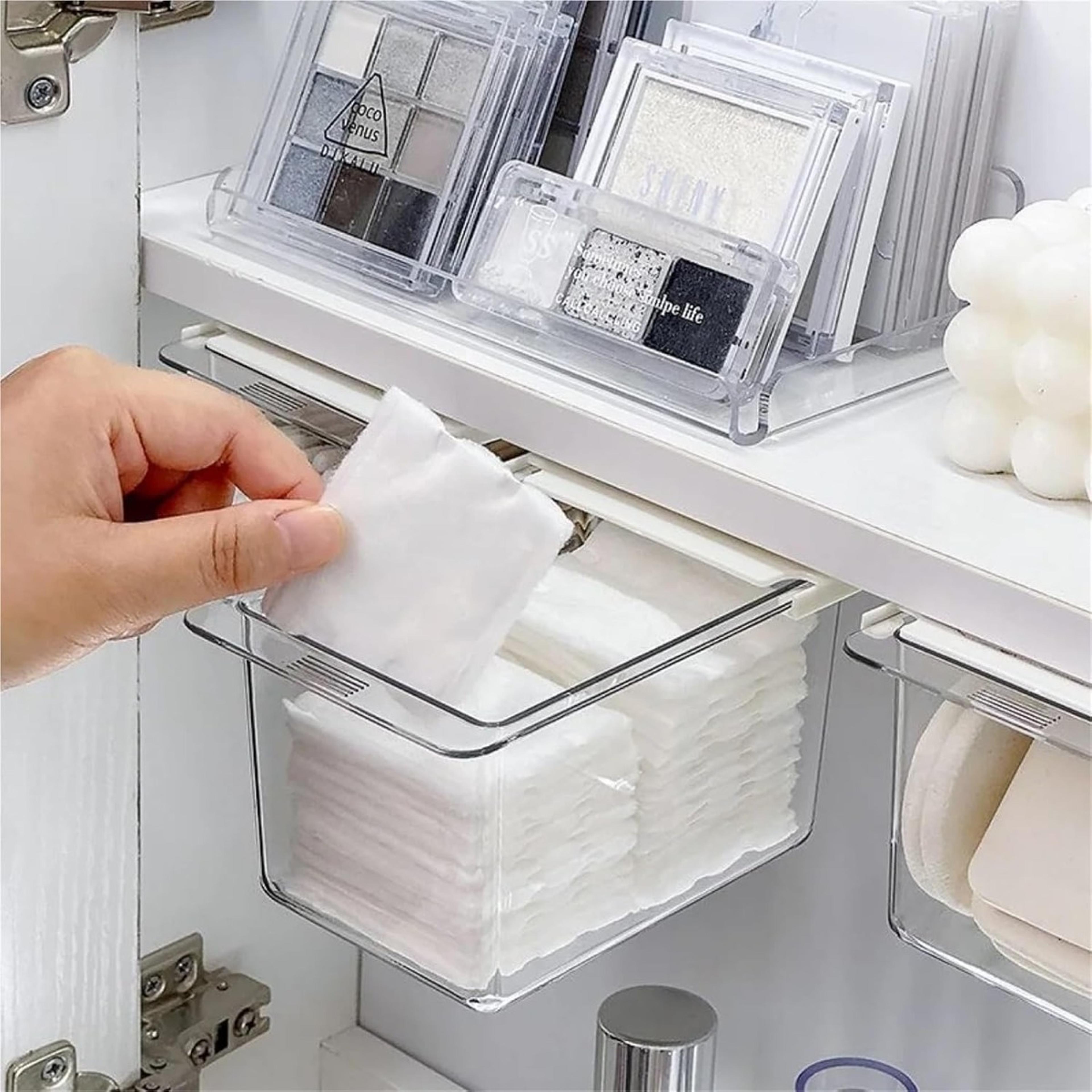 Transparent Pull Out Bathroom Organizer Drawer Makeup Storage Cabinet Rack 5