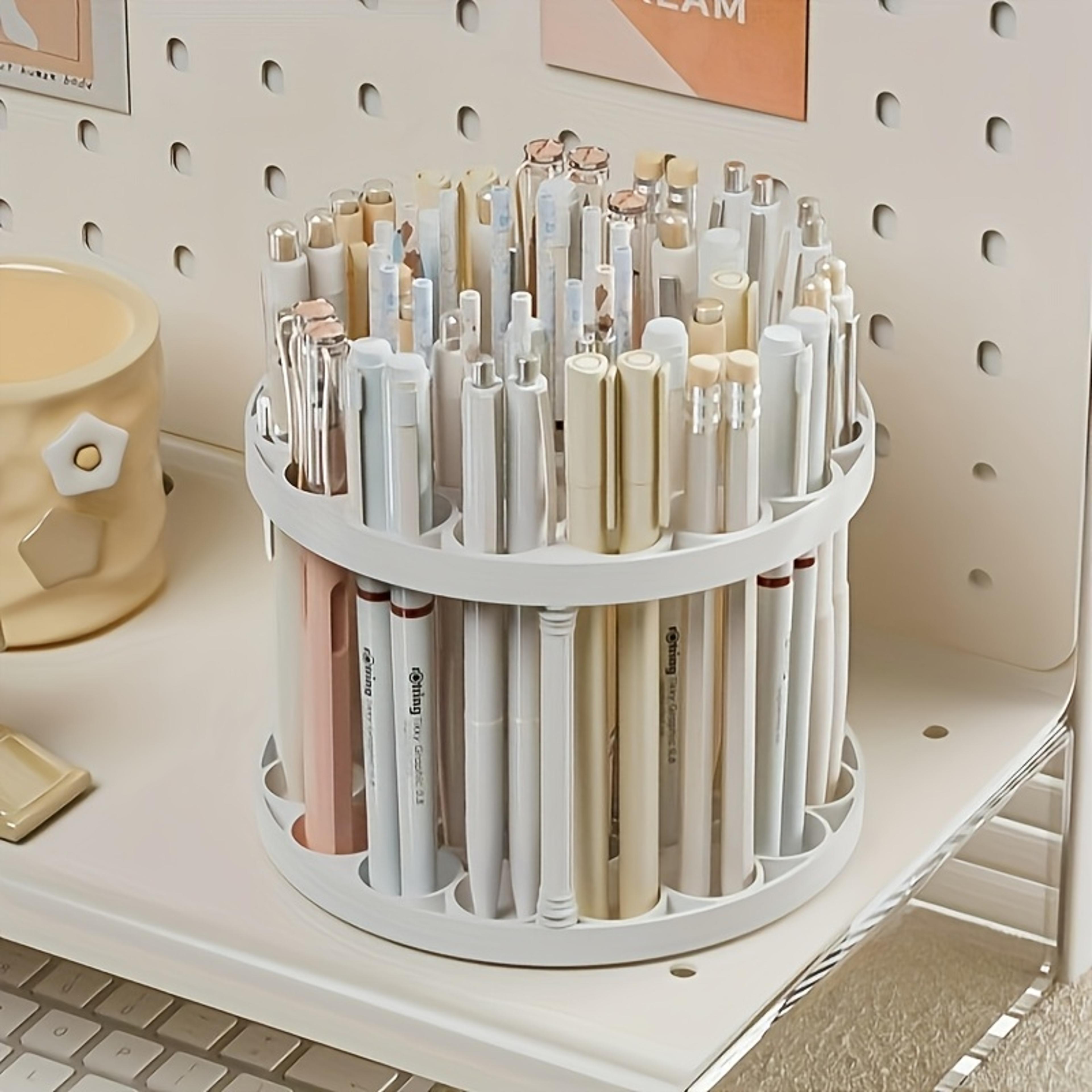 Rotating Brush Holder White Makeup Brush Organizer 3