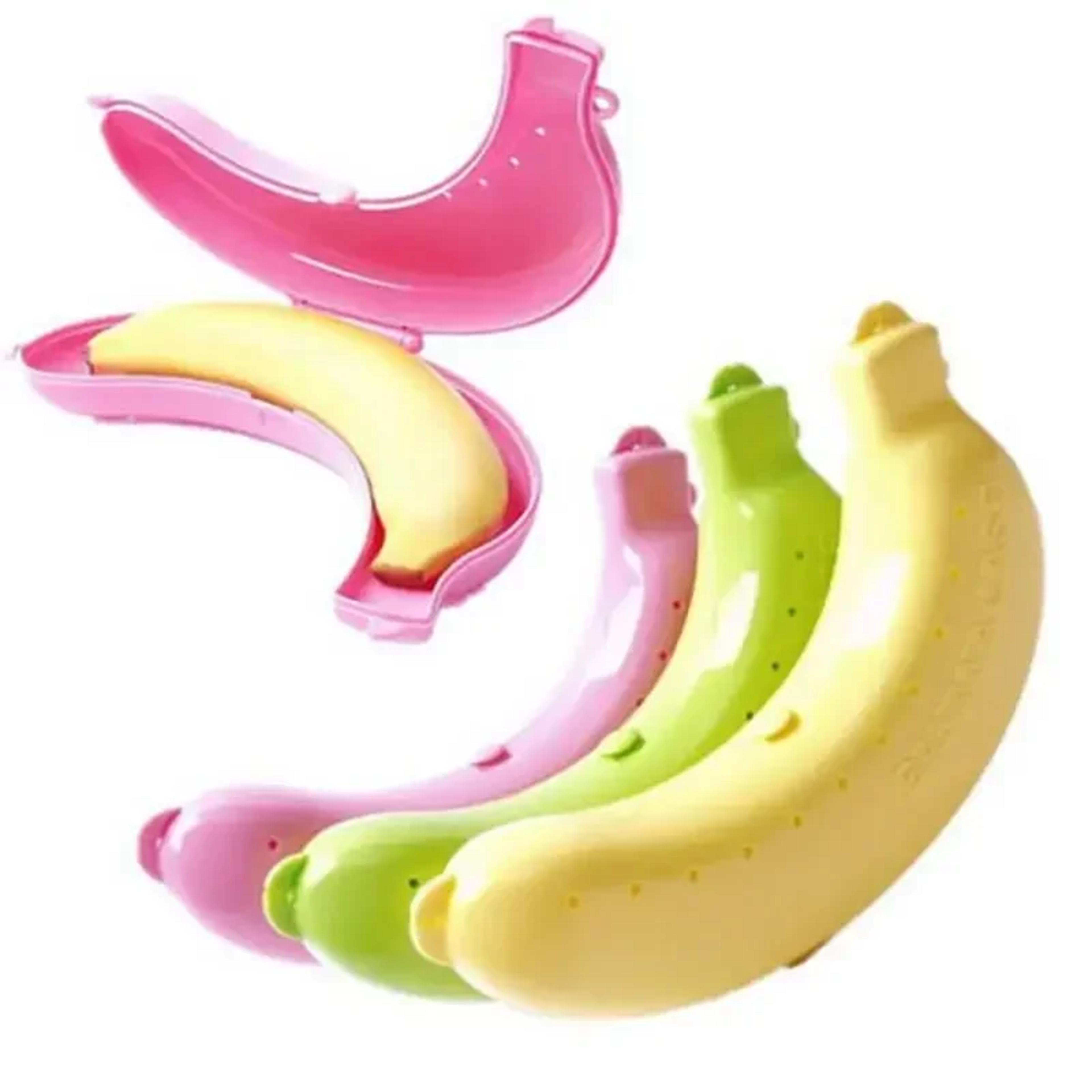 portable banana case protector and travel fruit storage holder for lunch boxes