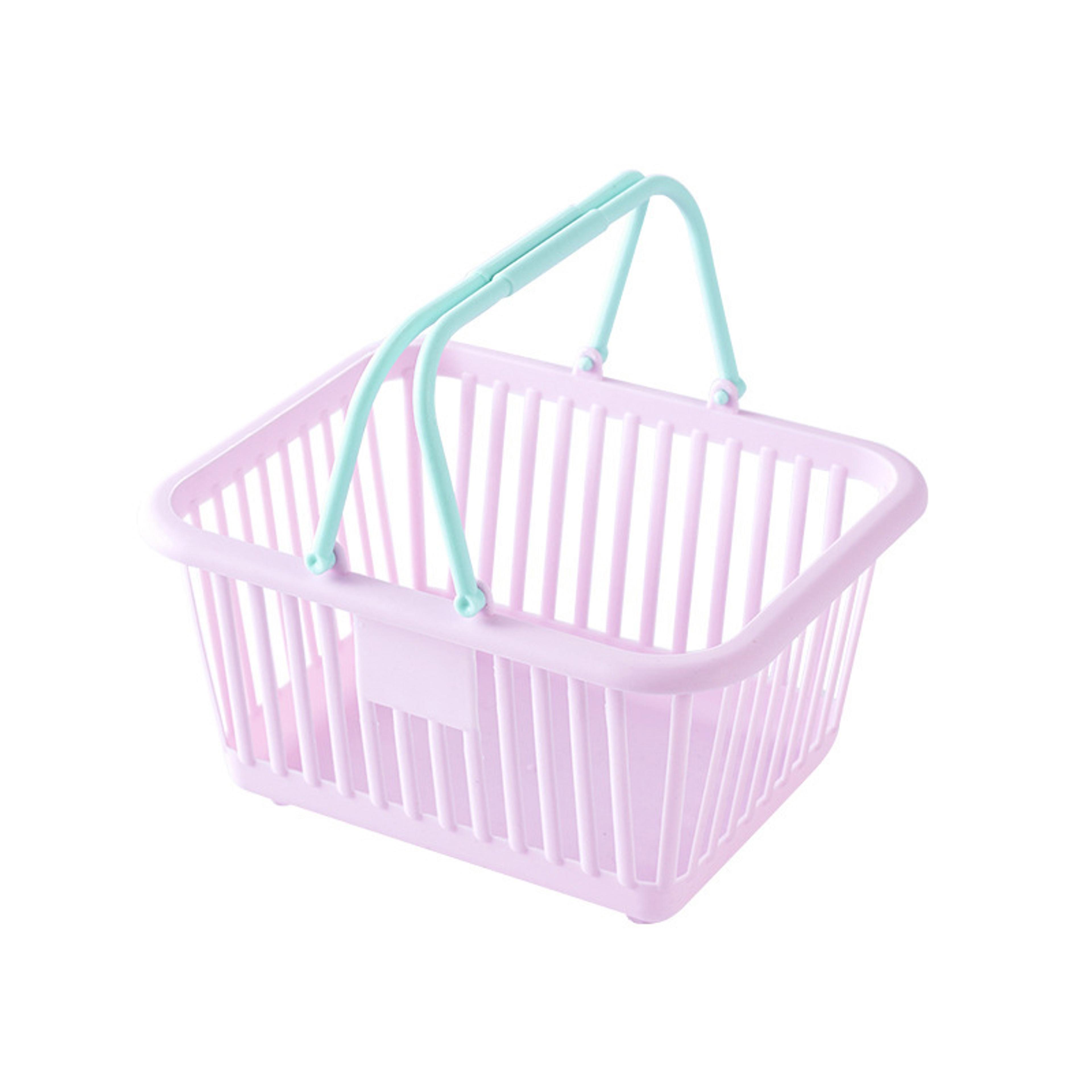 portable plastic storage basket organizer for home desk toys fruit and stationery