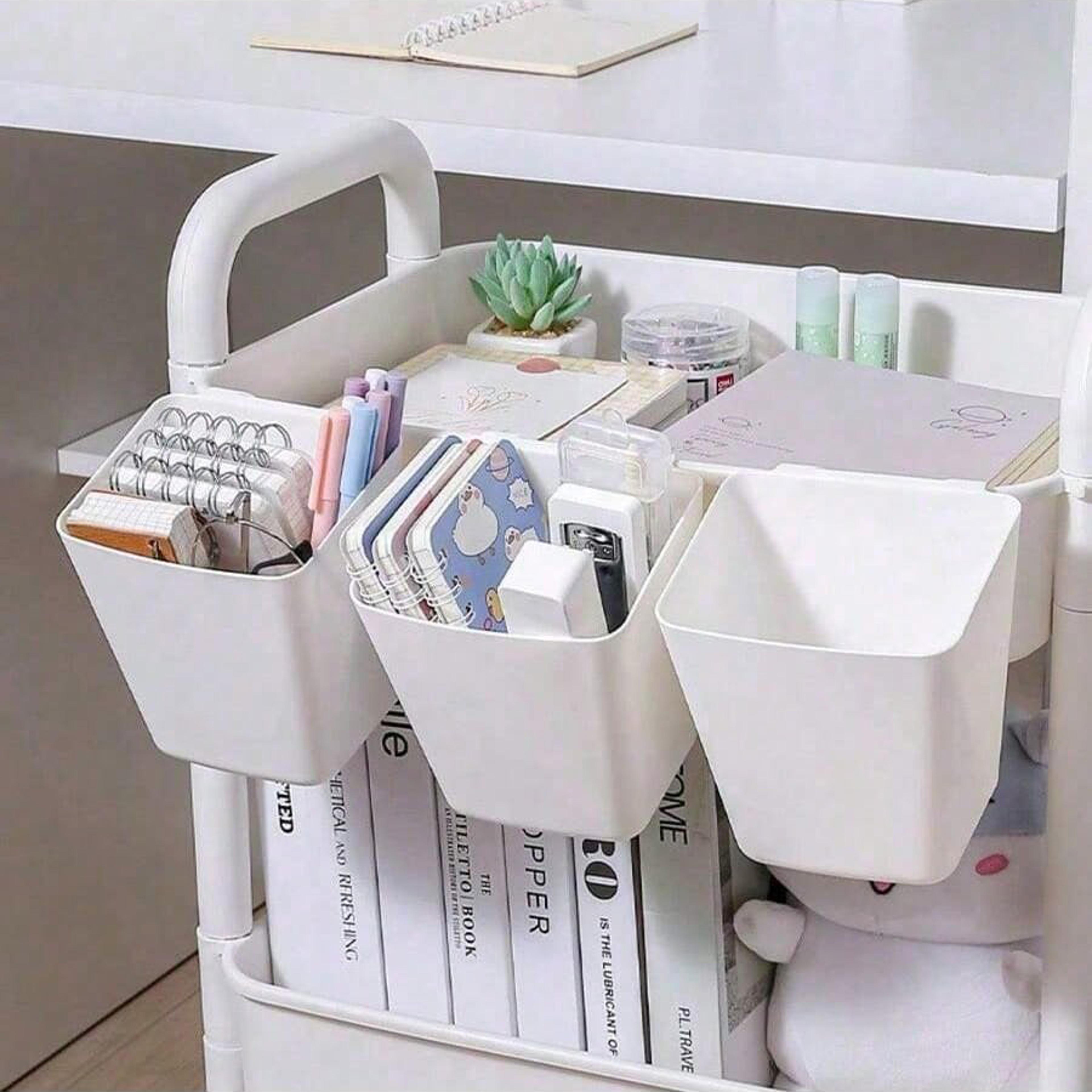Multi Purpose Hanging Storage Basket For Bedside Desk Bathroom And Dorm Organization 0