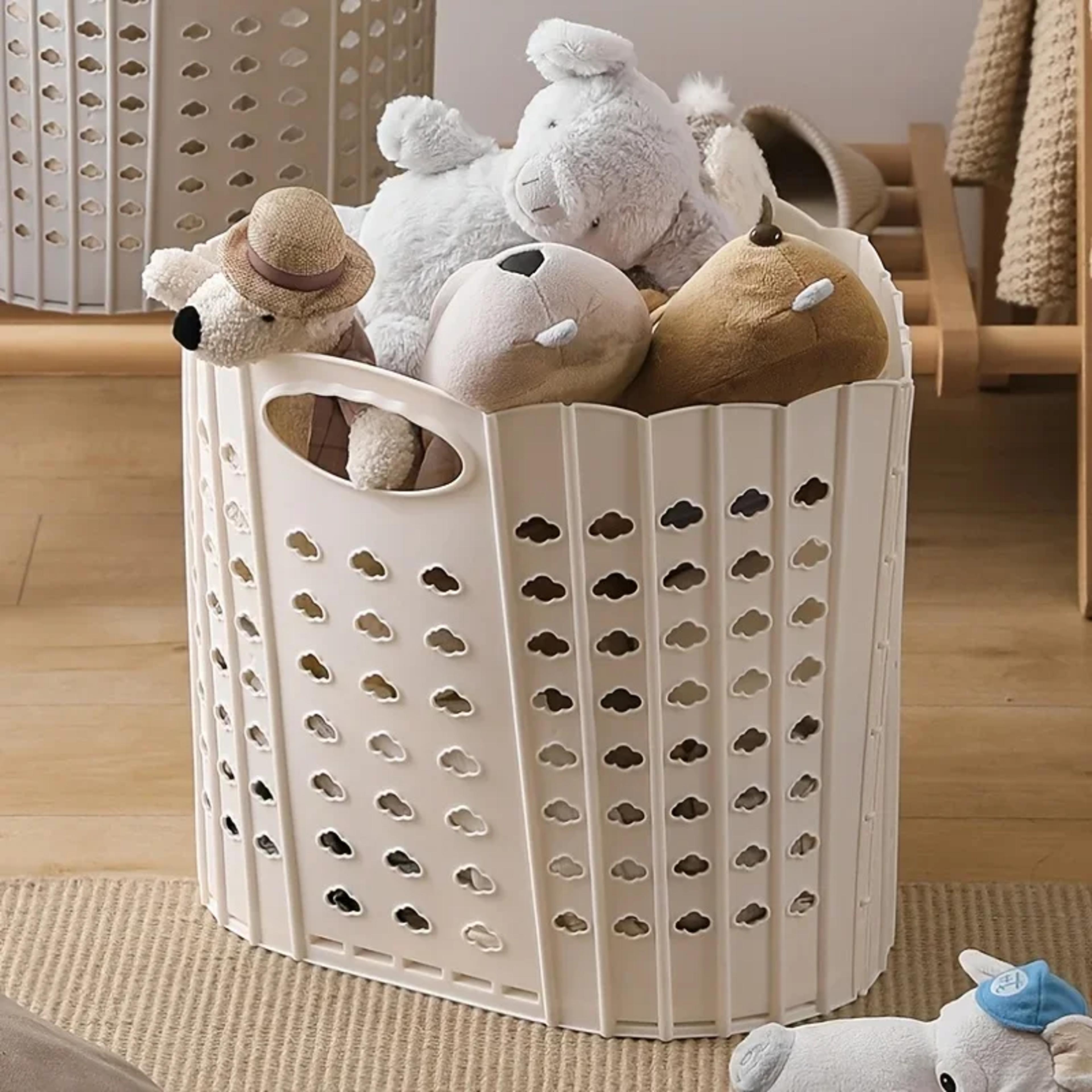 Folding Wall Mounted Laundry Basket Portable Dirty Clothes Storage Organizer 2