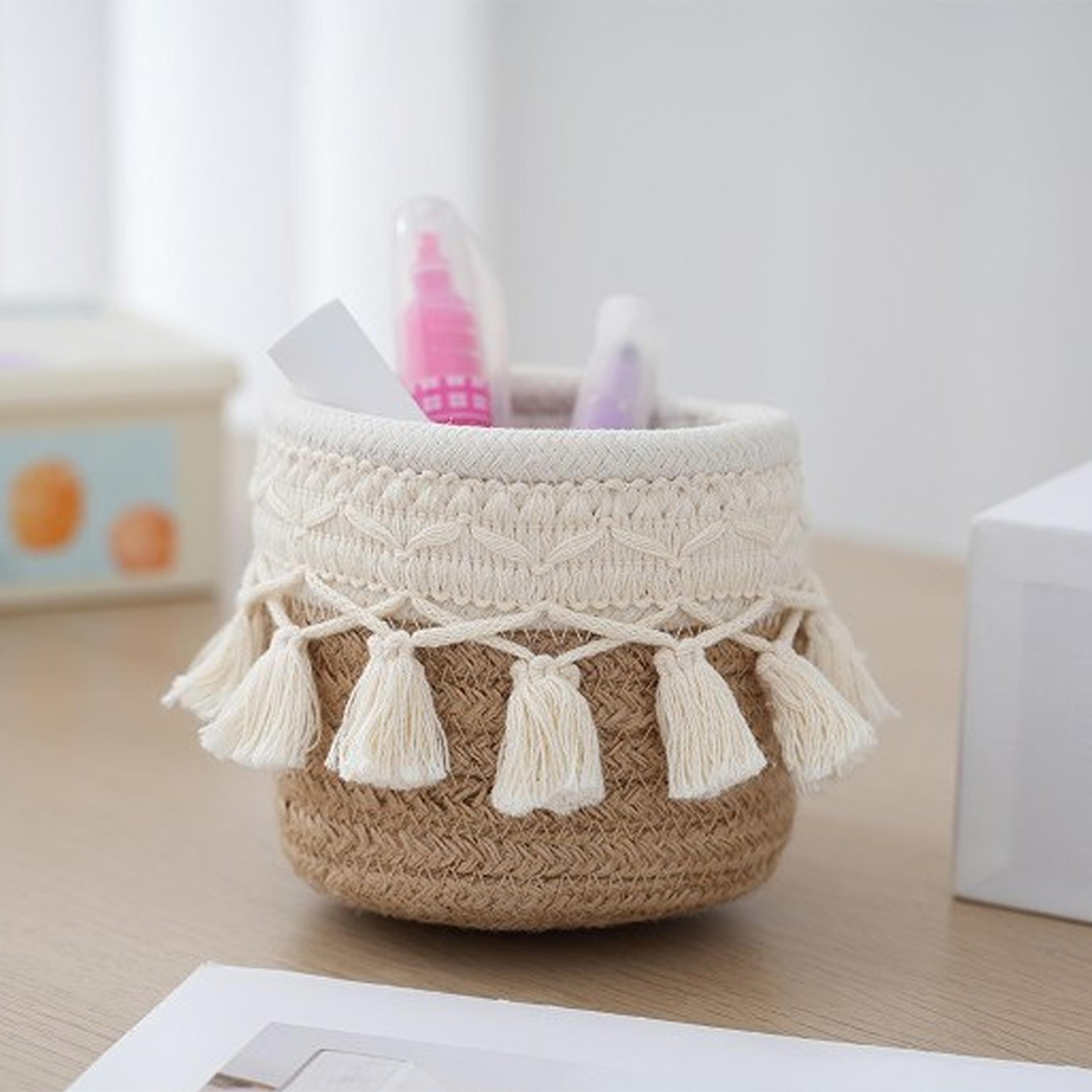 Handcrafted Boho Chic Makeup Brush Holder With Stylish Desktop Storage Organizer 5