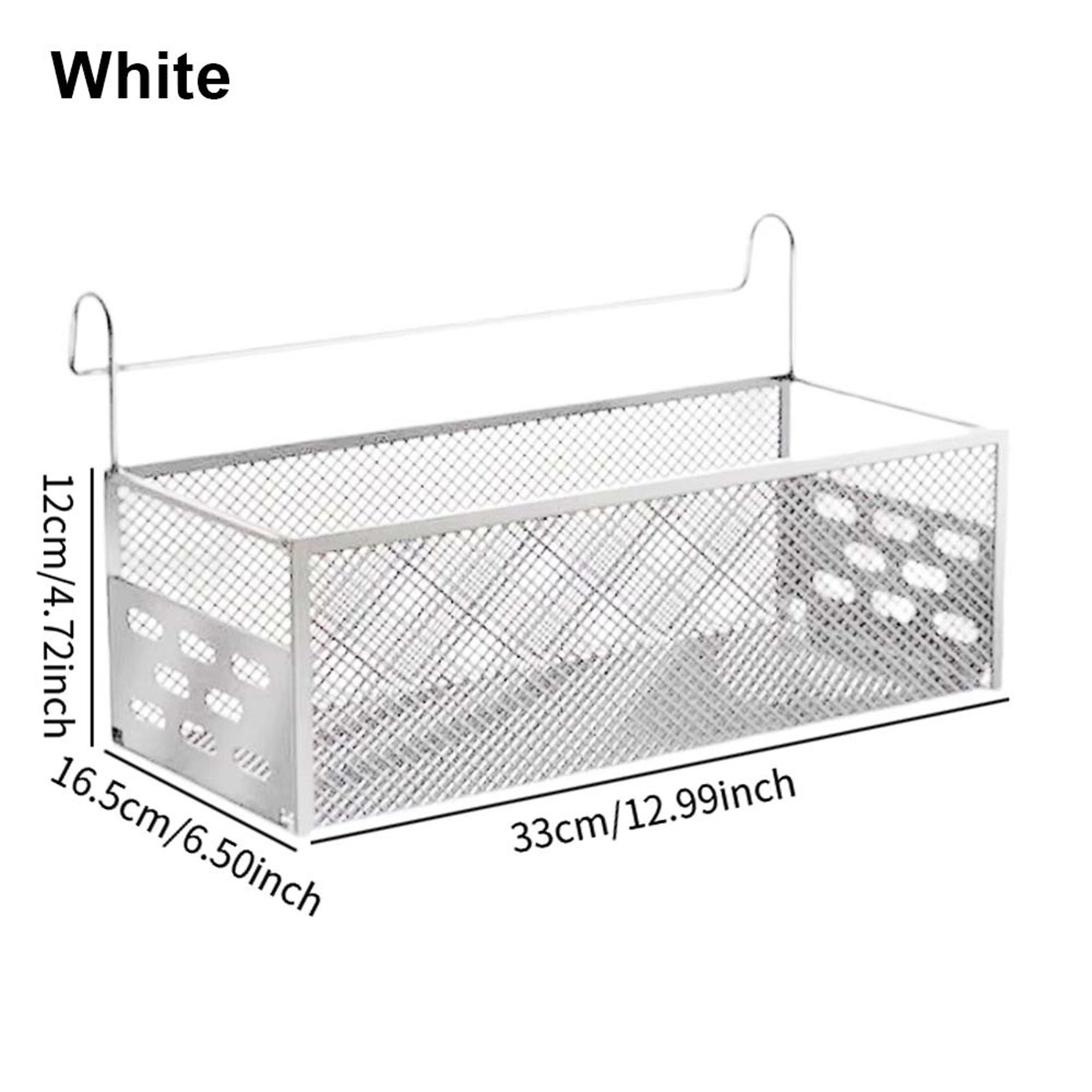Bedside Hanging Basket Storage Rack Space Saving Bedside Shelf For Dorm Room Home White 4