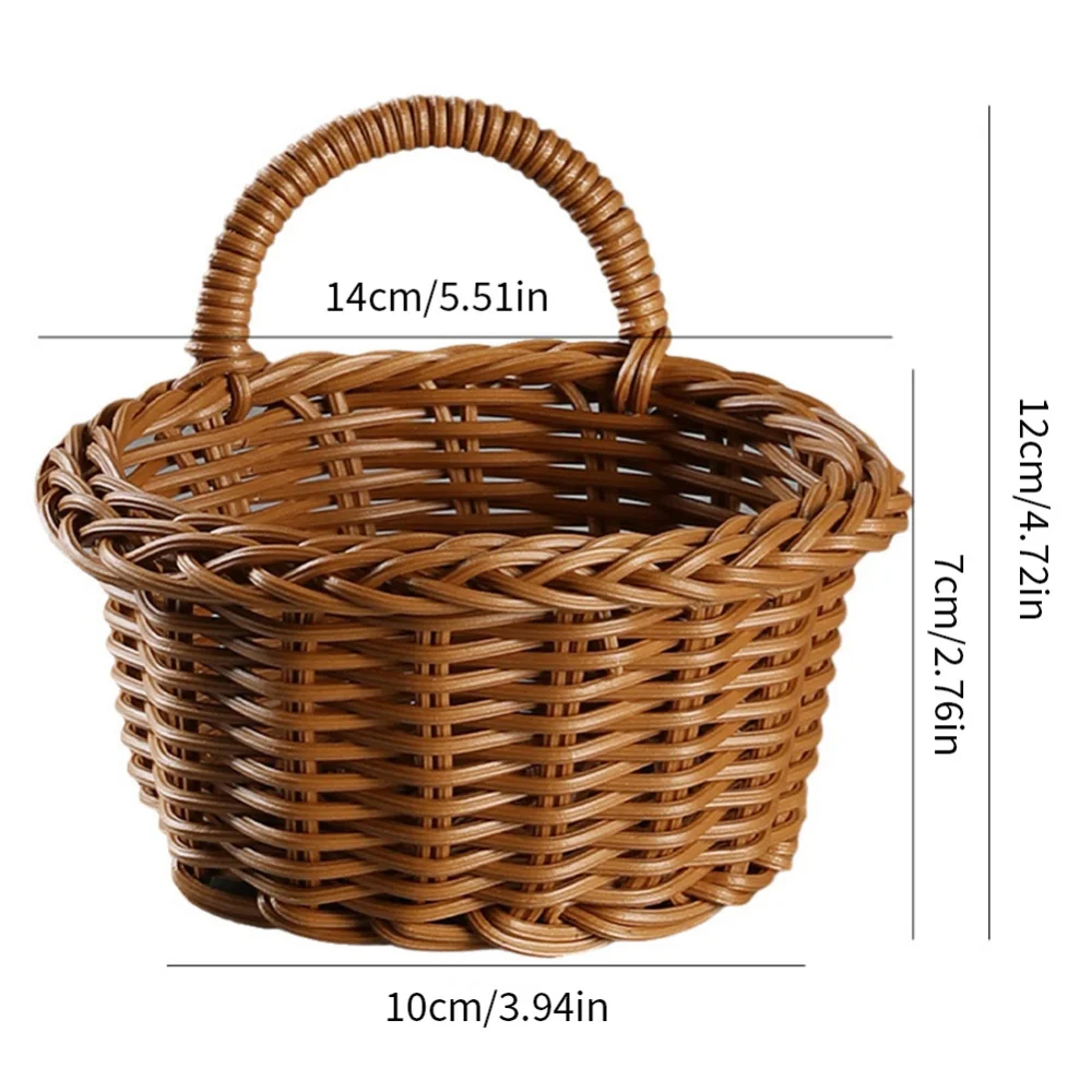 Woven Wall Hanging Basket For Fruit And Space Saving Storage 7