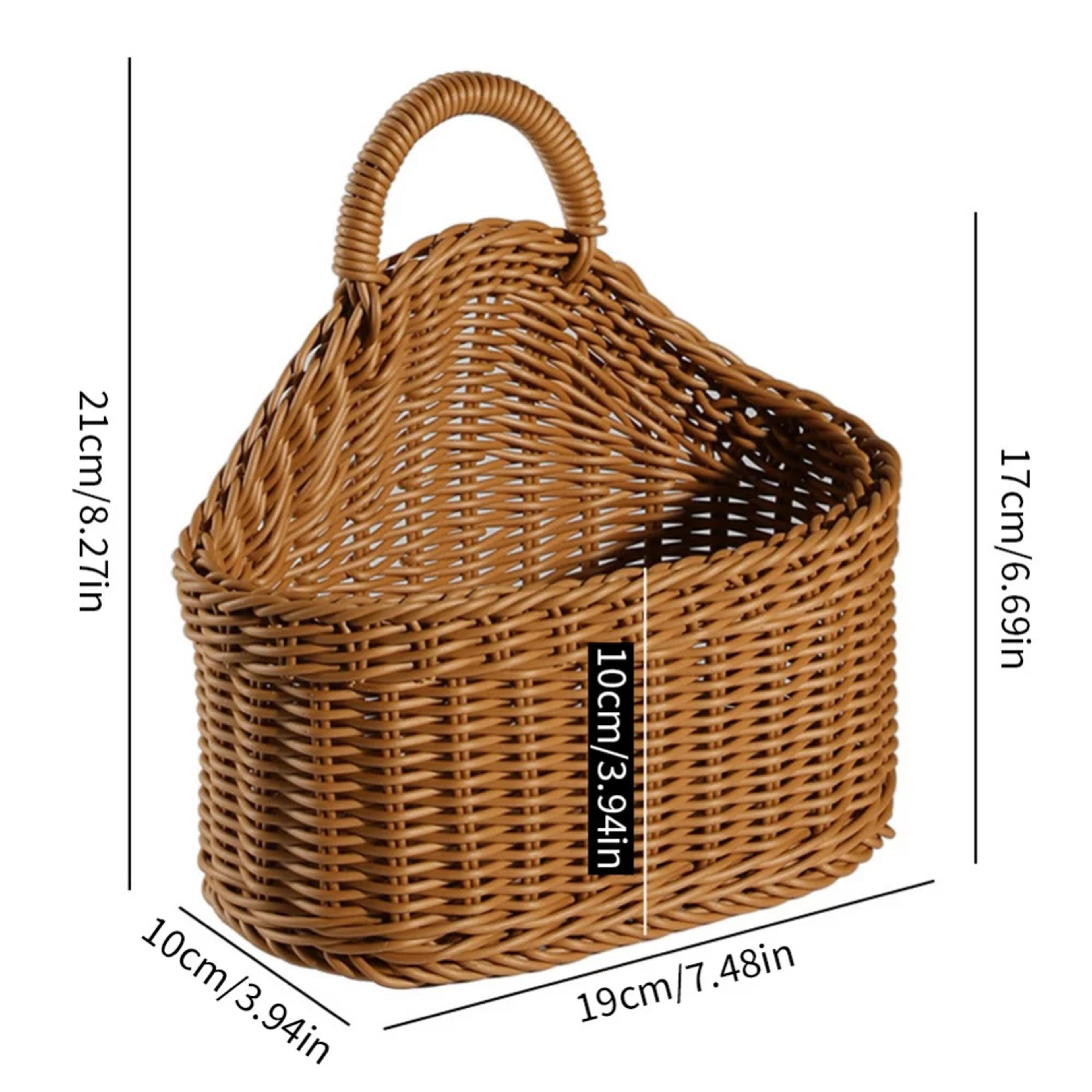 Woven Wall Hanging Basket For Fruit And Space Saving Storage 8