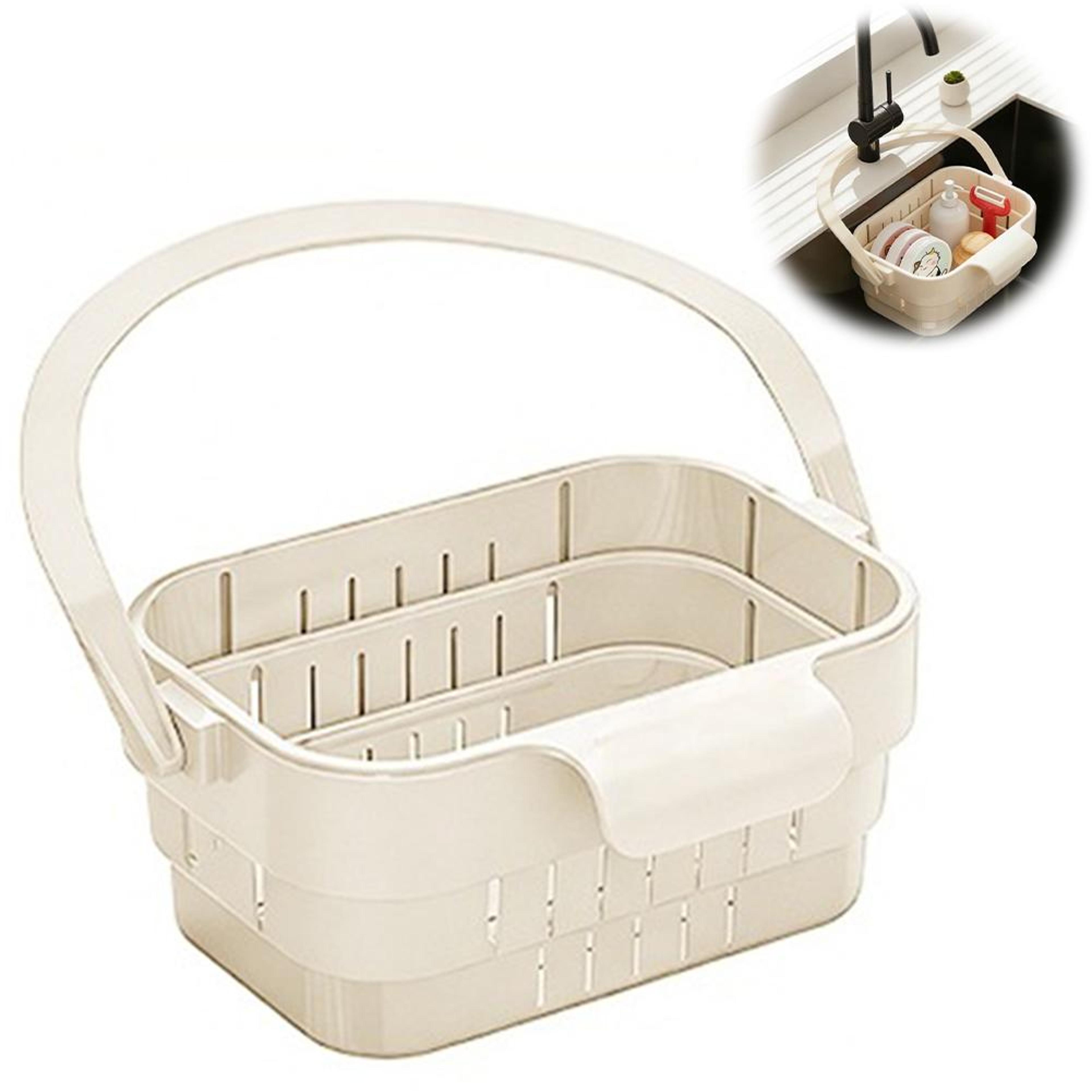 Foldable Kitchen Sink Strainer Basket Space Saving Hanging Colander For Small Kitchens And RVs 7
