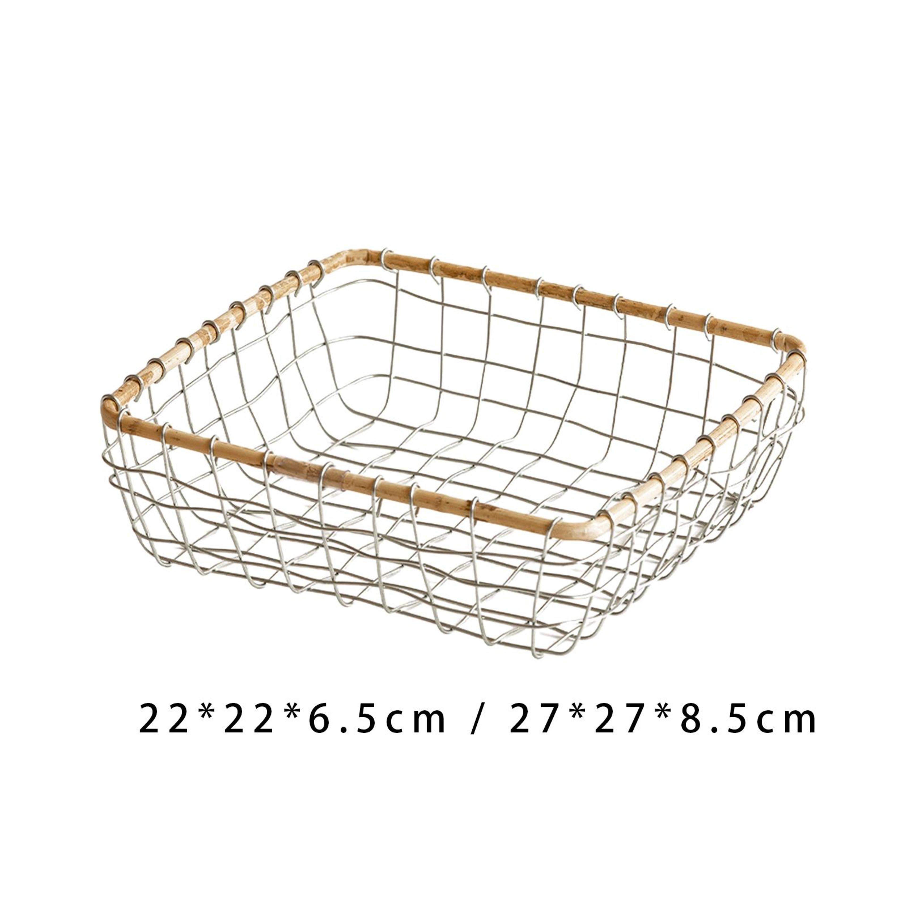 Kitchen Vegetable Fruit Basket Wire Storage Basket For Eggs Bread And Produce 1