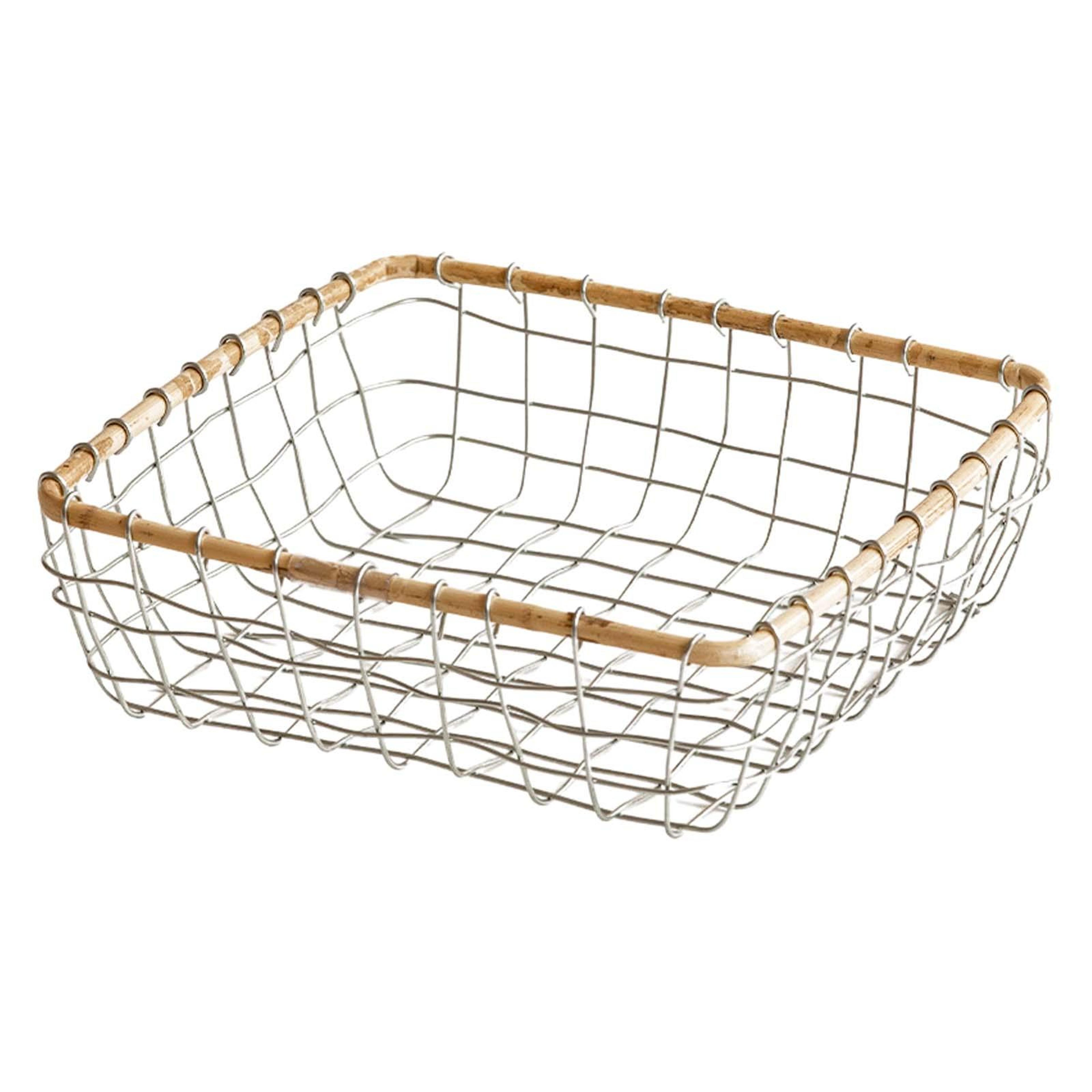 Kitchen Vegetable Fruit Basket Wire Storage Basket For Eggs Bread And Produce 0