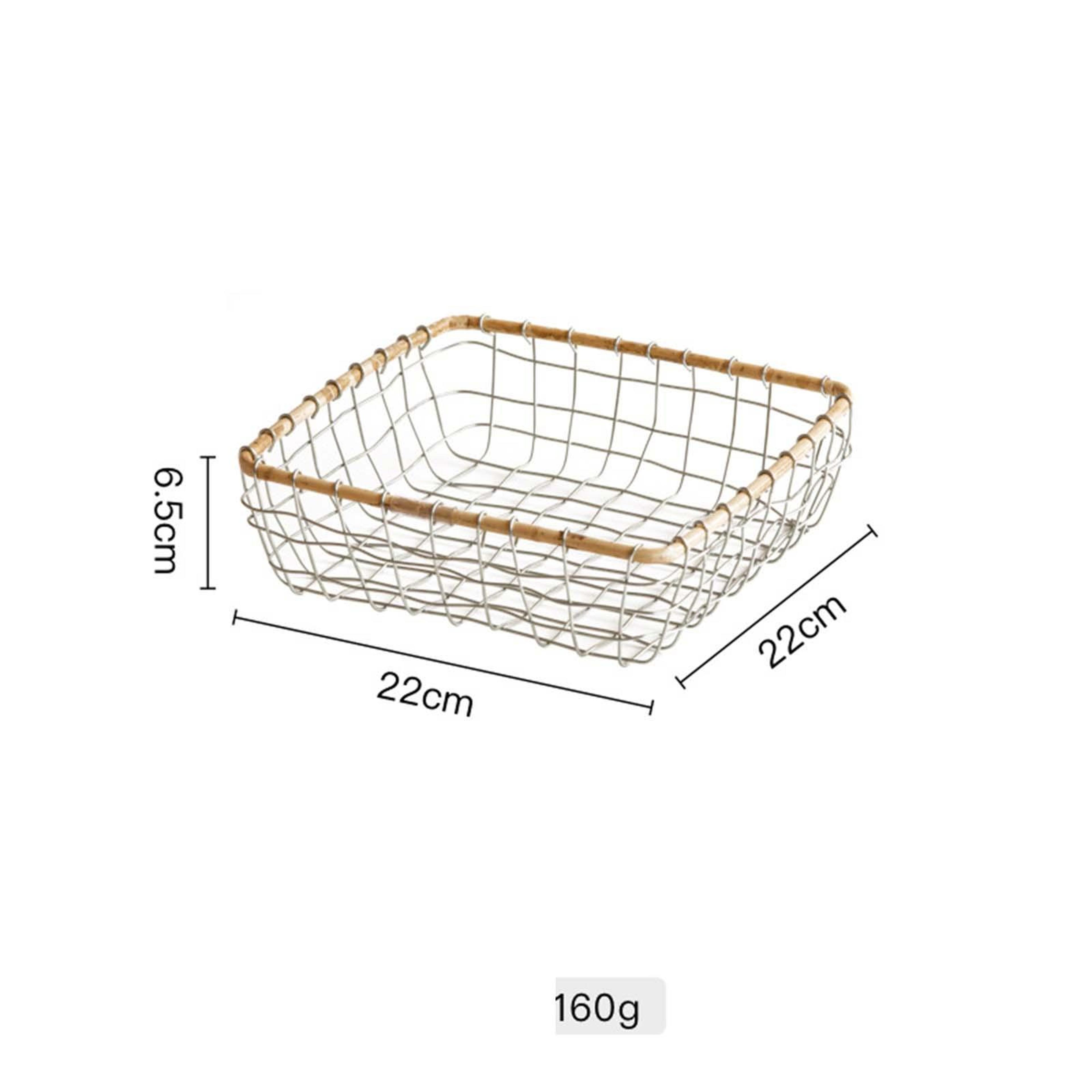 Kitchen Vegetable Fruit Basket Wire Storage Basket For Eggs Bread And Produce 3