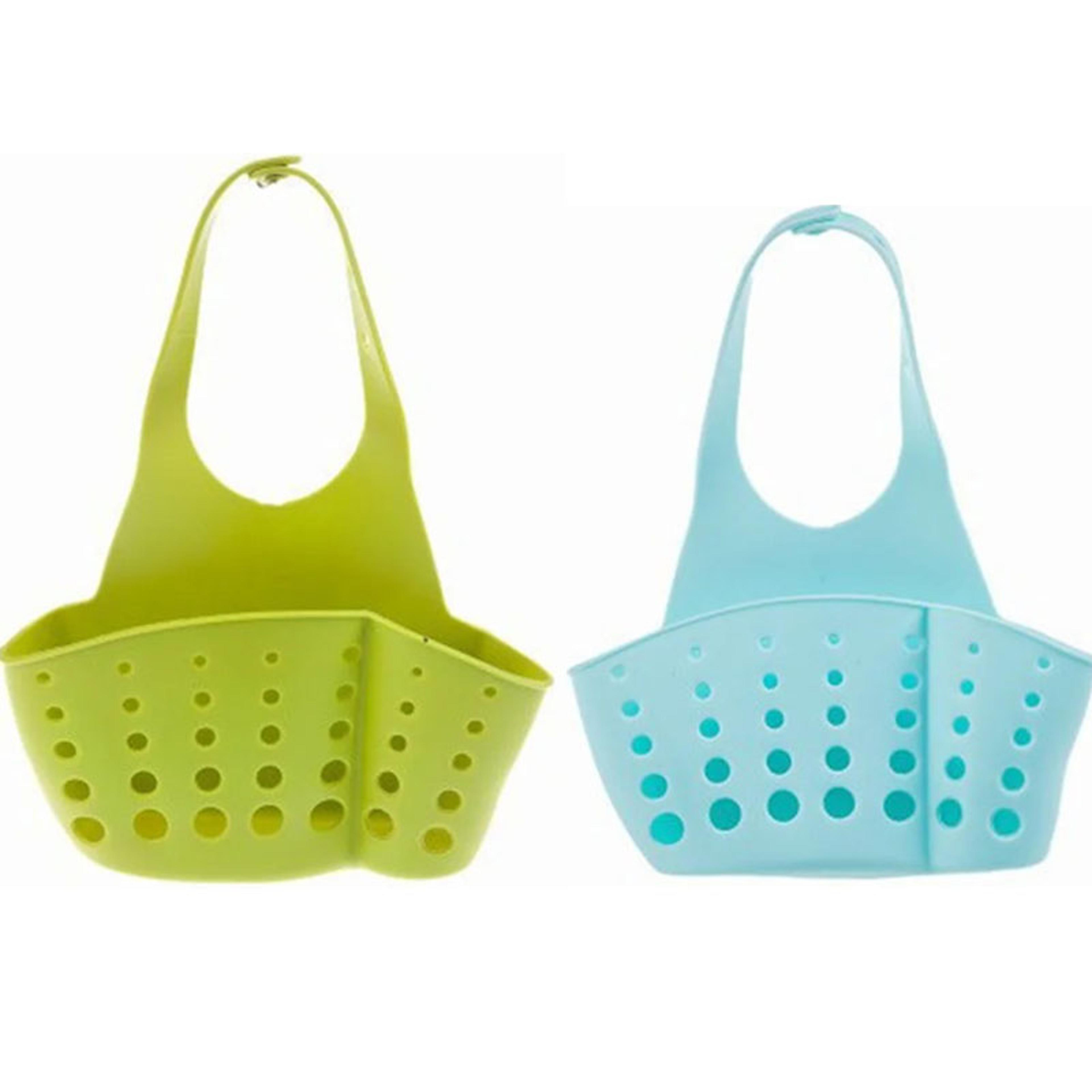 Plastic Sink Drain Basket Sponge Holder Kitchen Sink Organizer 11
