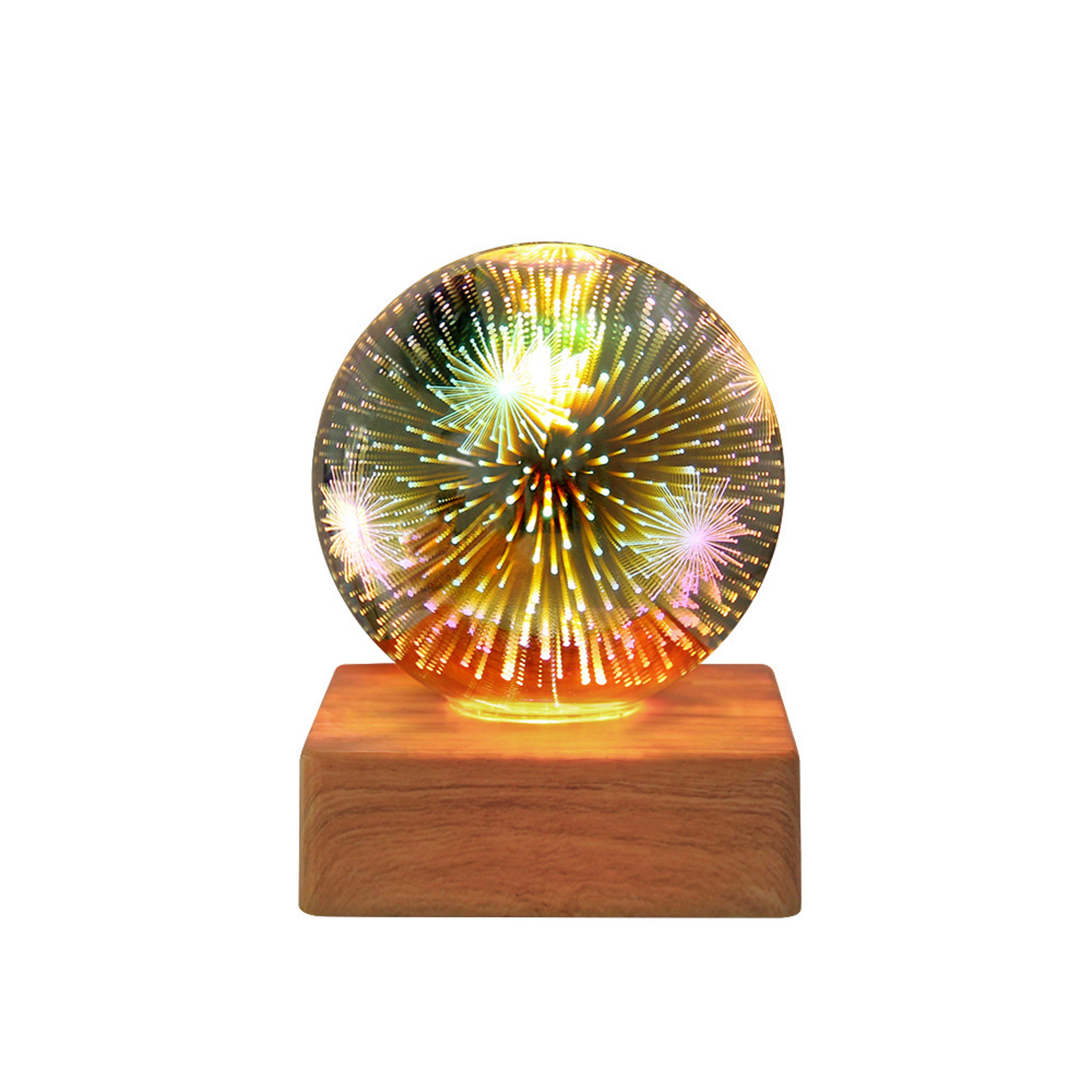 Firework Lamp LED Night Light Glass Ball Atmosphere Table Lamp 6