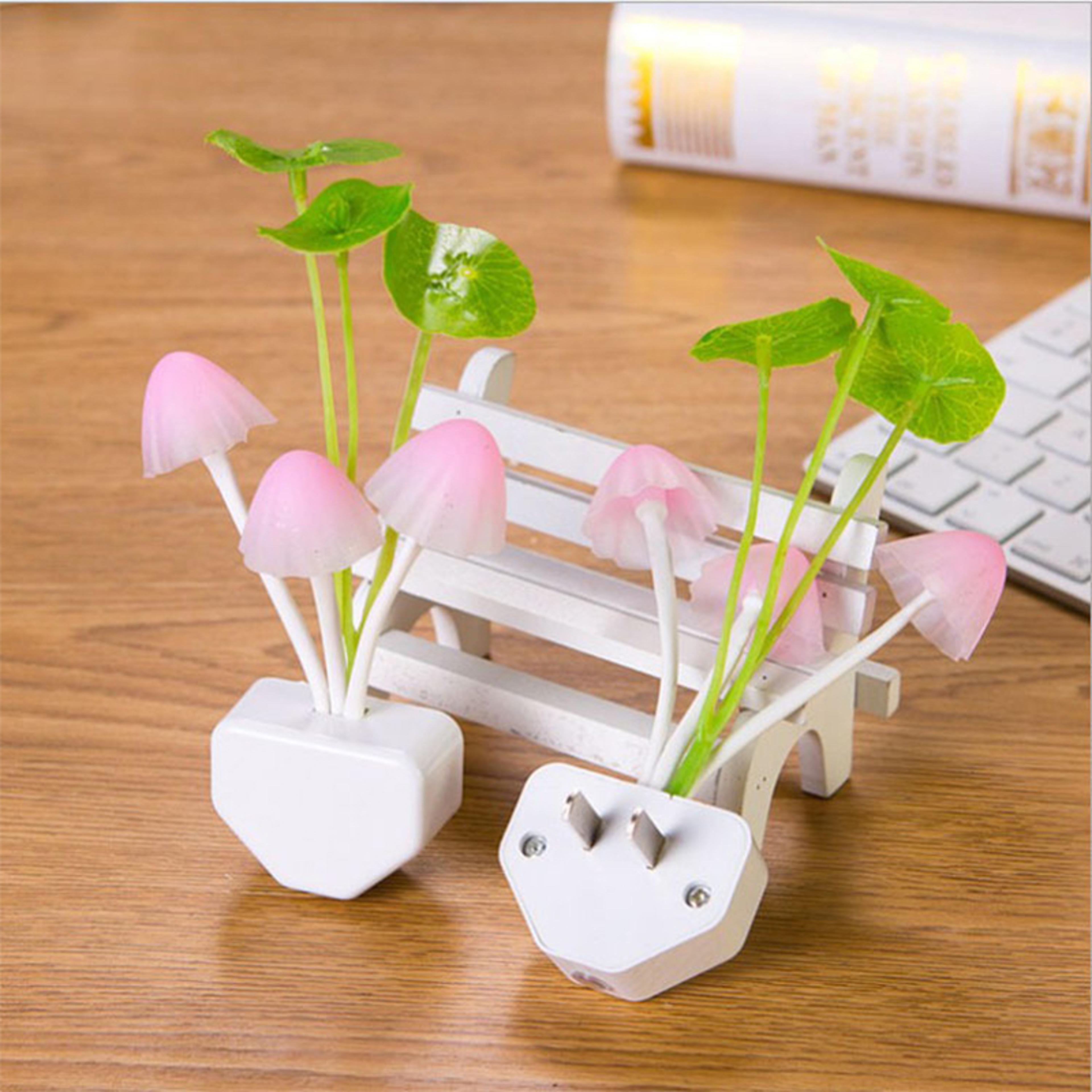 Mushroom Night Light LED Bed Lamp With Light Sensor Colorful Glow For Bedroom Decor 3